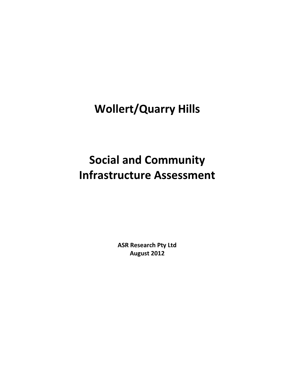 Wollert and Quarry Hills Precinct Structure Plans