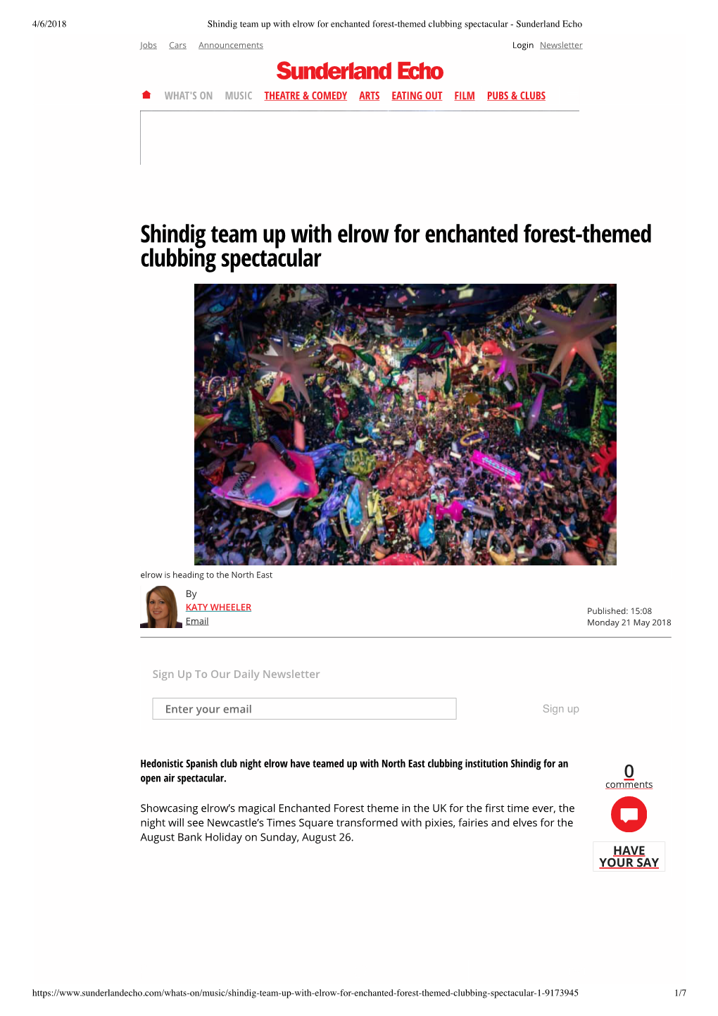 Shindig Team up with Elrow for Enchanted Forest-Themed Clubbing Spectacular - Sunderland Echo