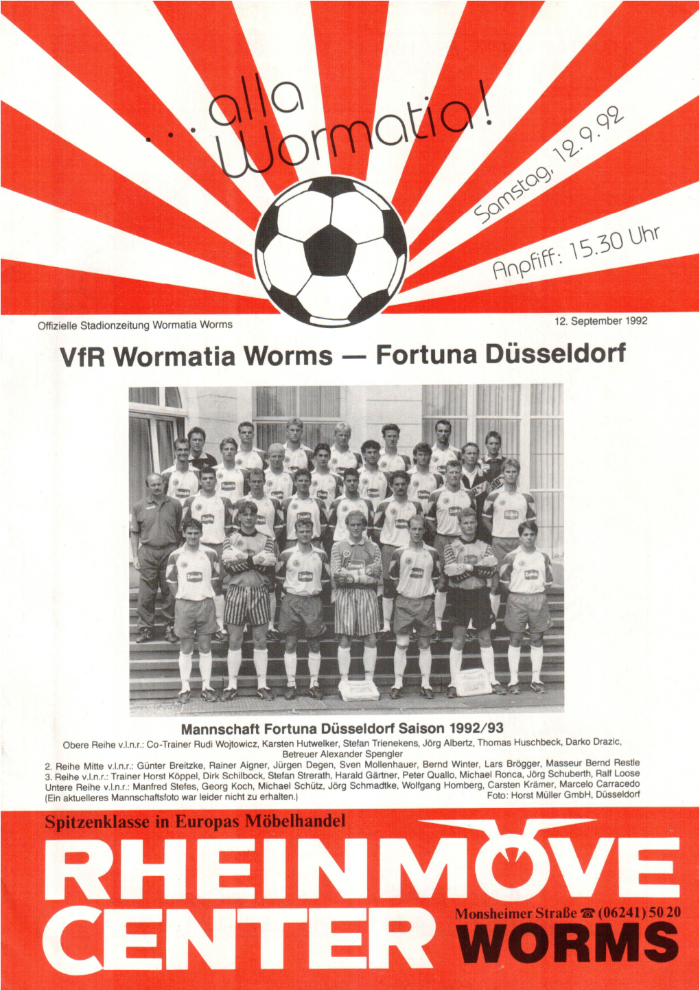 Vfr Wormatia Worms—Fortuna Dusseldorf