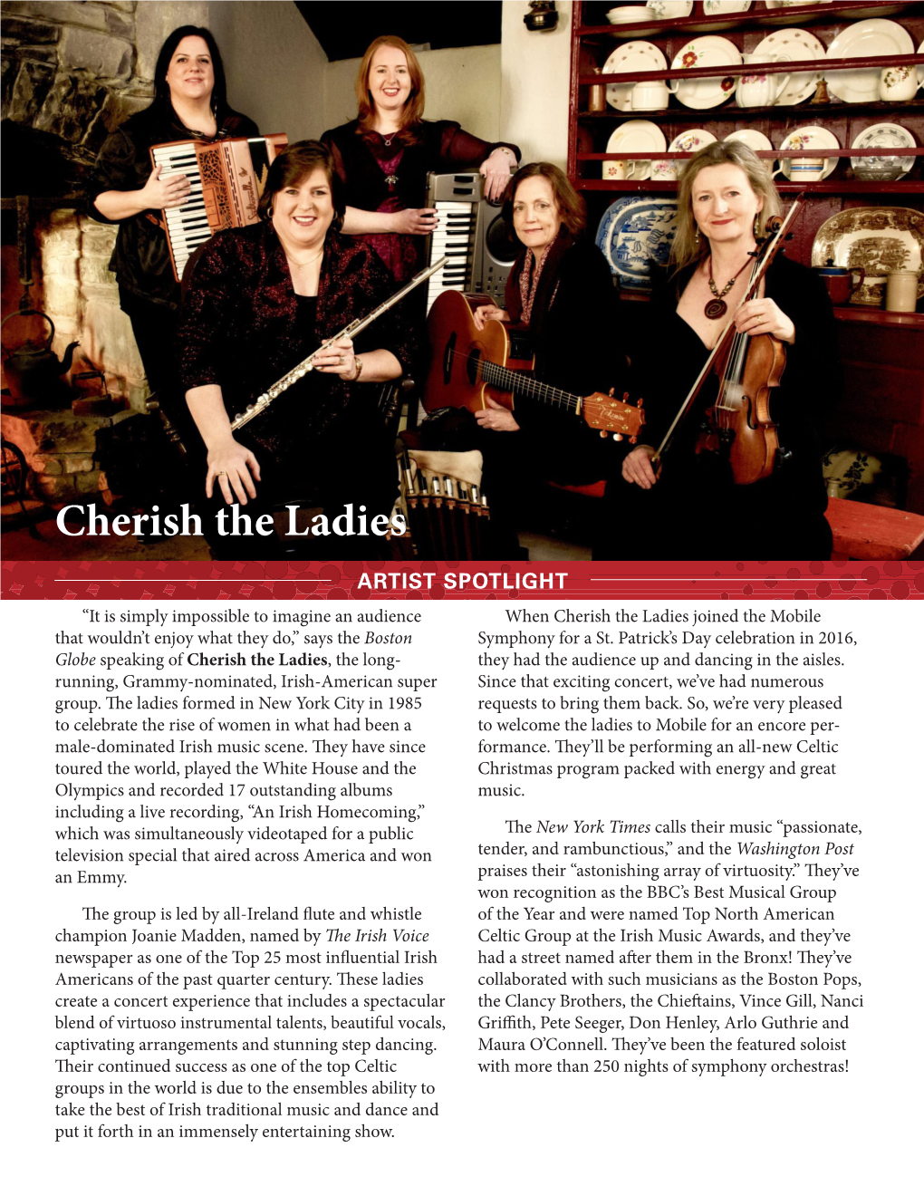 Cherish the Ladies ARTIST SPOTLIGHT