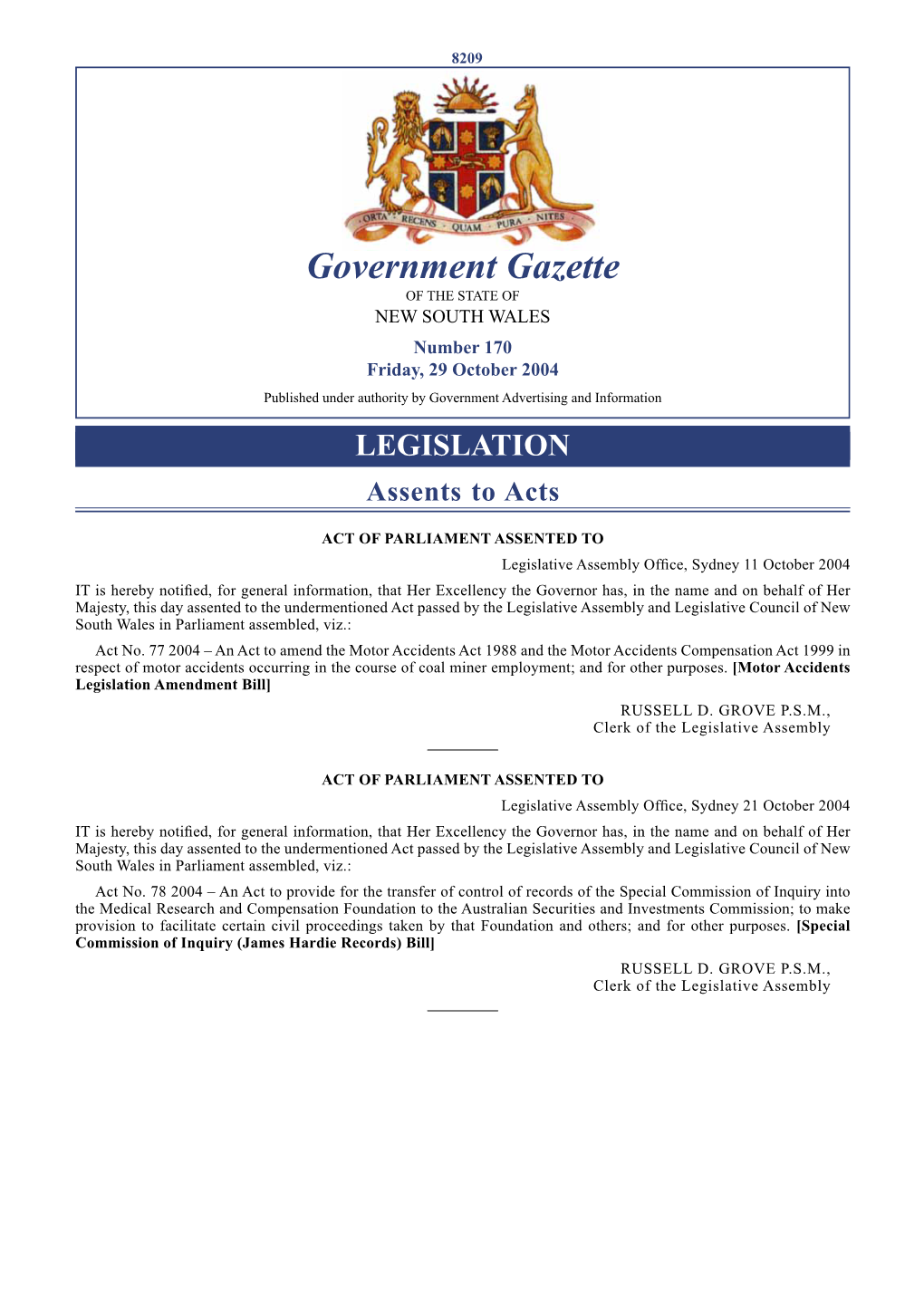 Government Gazette