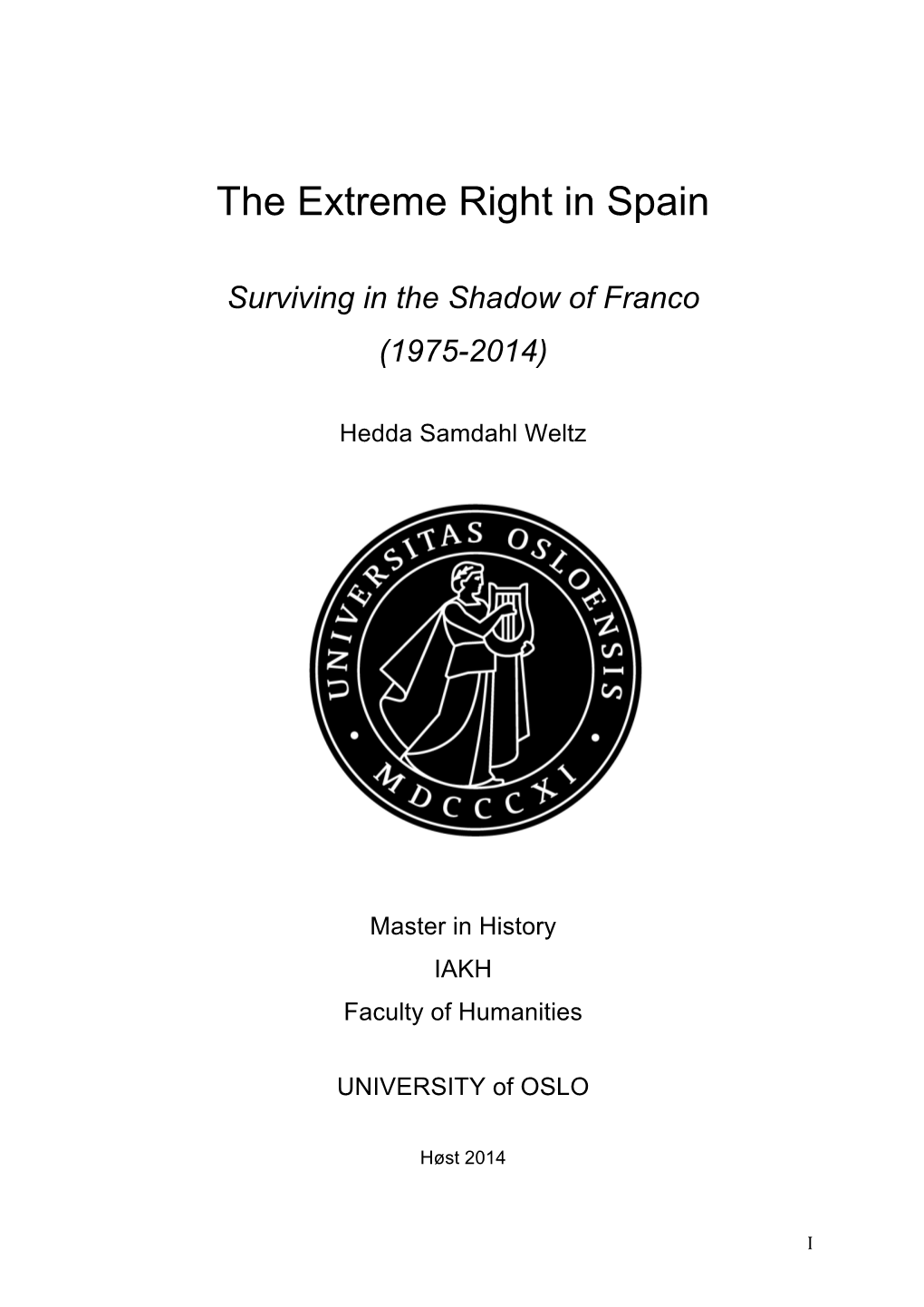 The Extreme Right in Spain