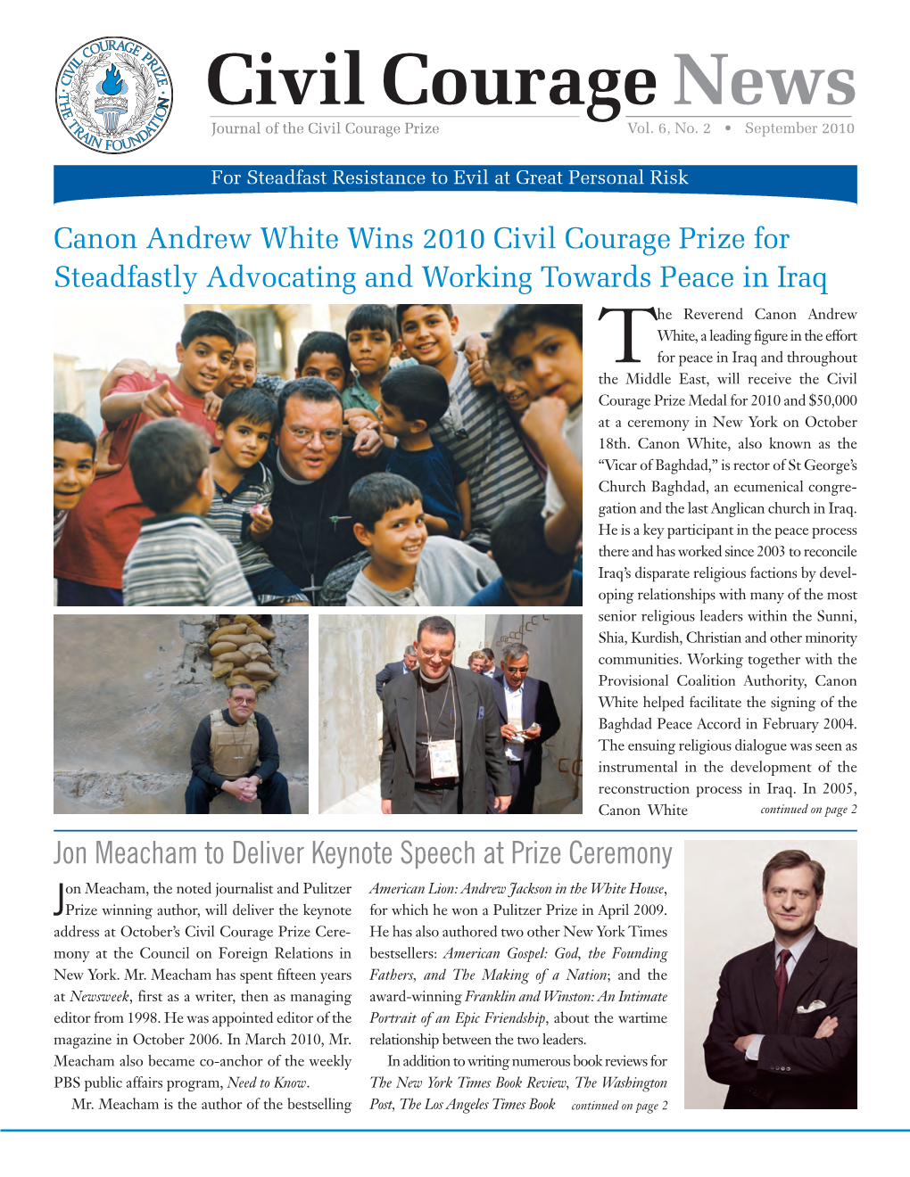 Civil Courage Newsletter 8/20/10 4:39 PM Page 1 Civil Courage News Journal of the Civil Courage Prize Vol