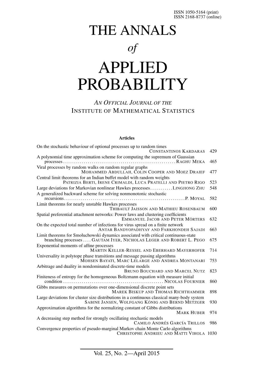 Applied Probability