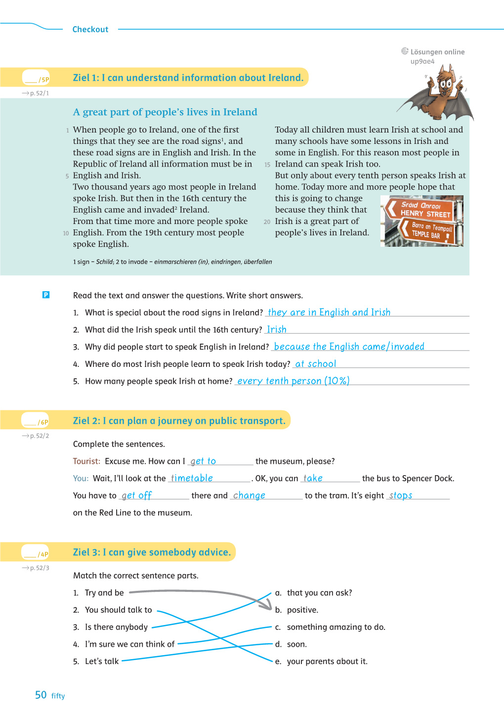 Ziel 1: I Can Understand Information About Ireland. Ziel 2: I Can Plan A