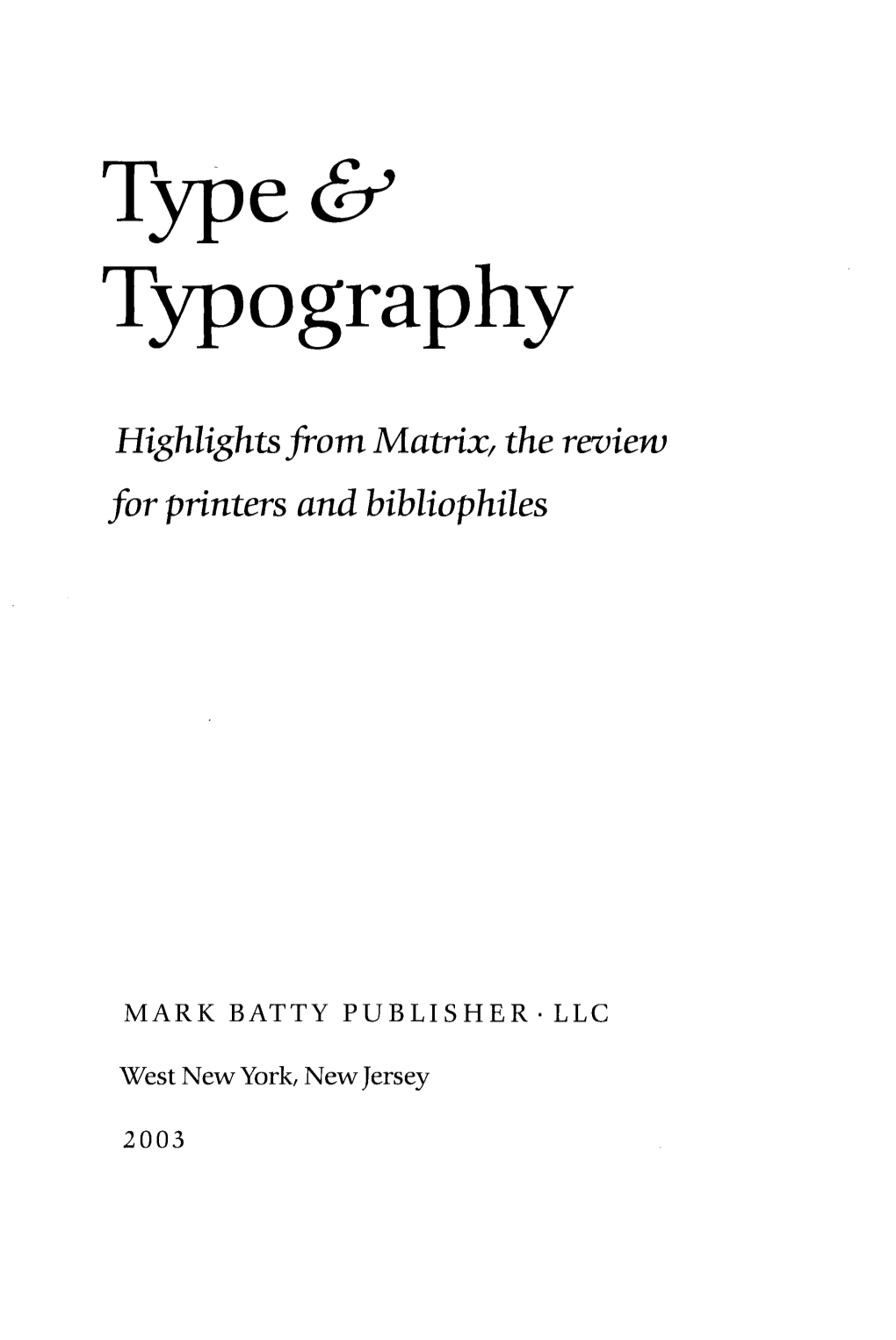 Typedr' Typography