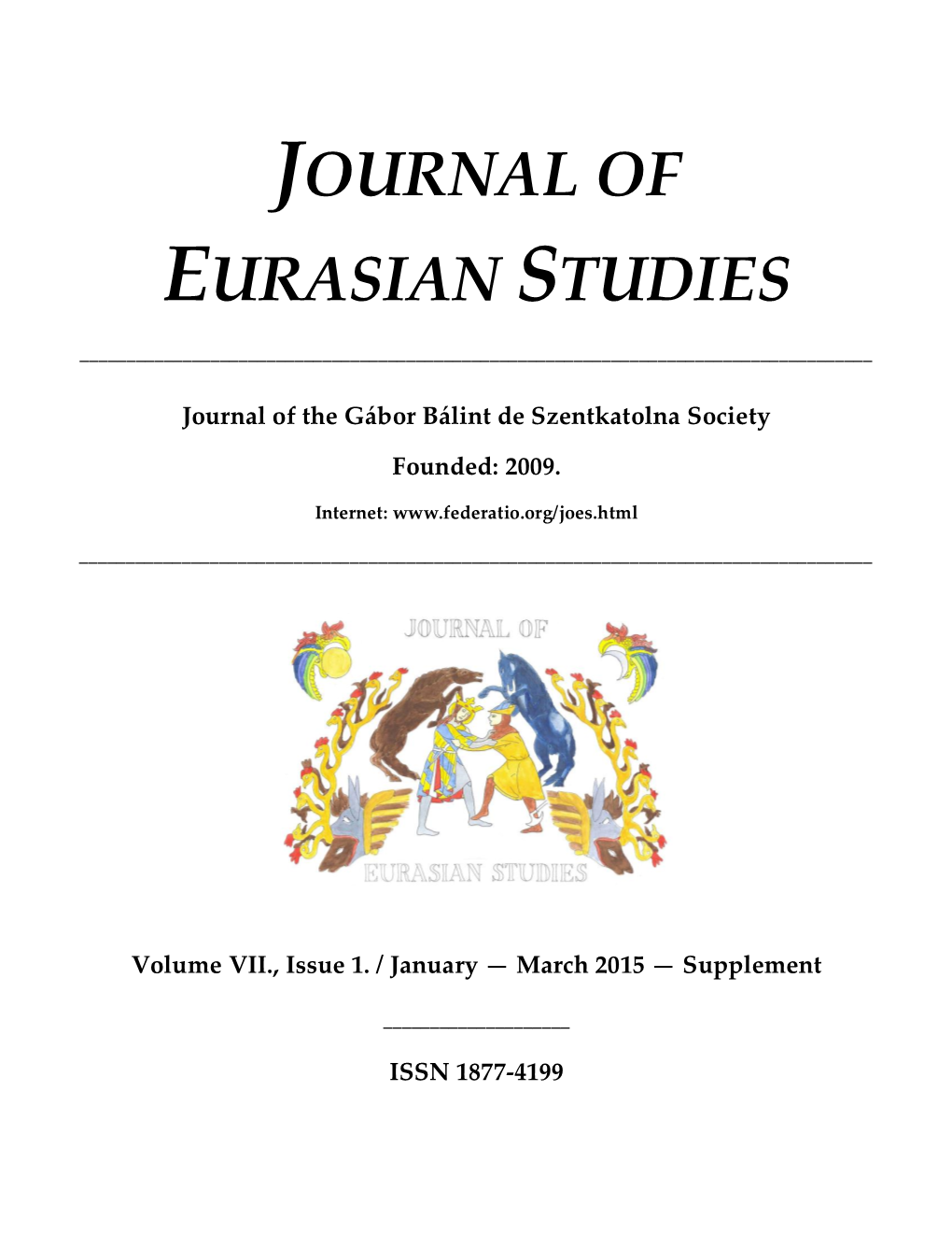 Journal of Eurasian Studies