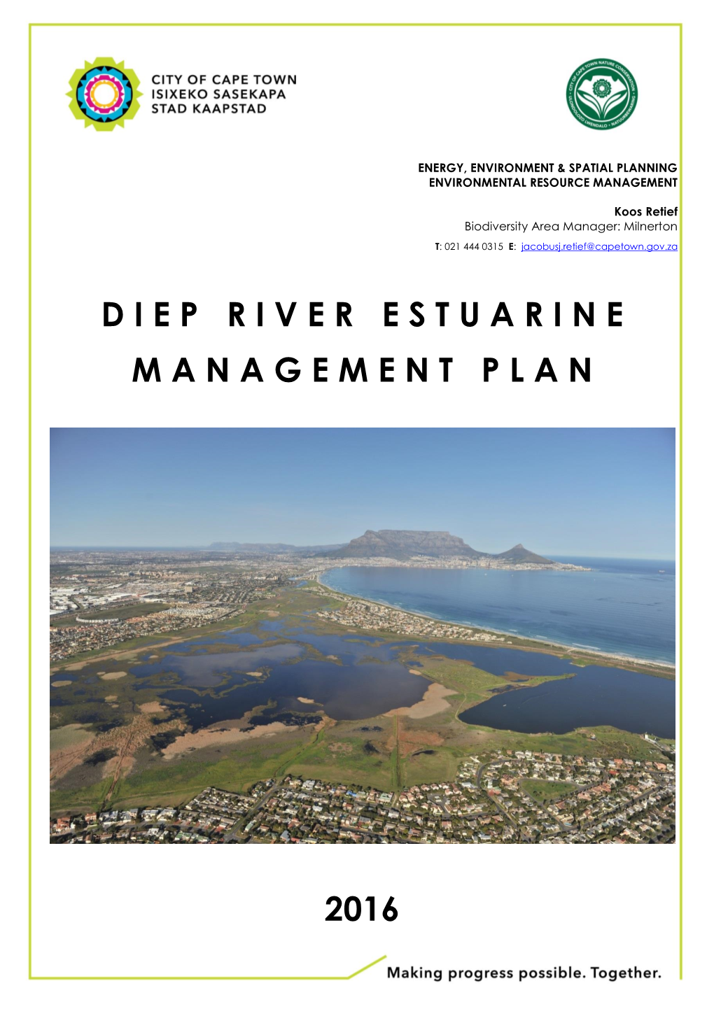 Diep Estuary Management Plan 2019