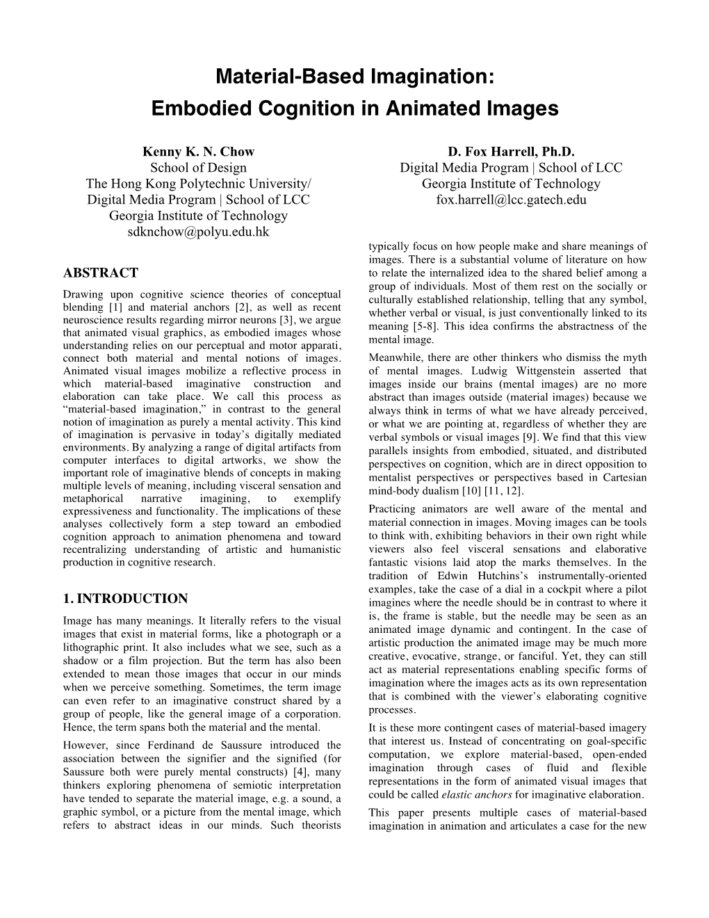 Embodied Cognition in Animated Images