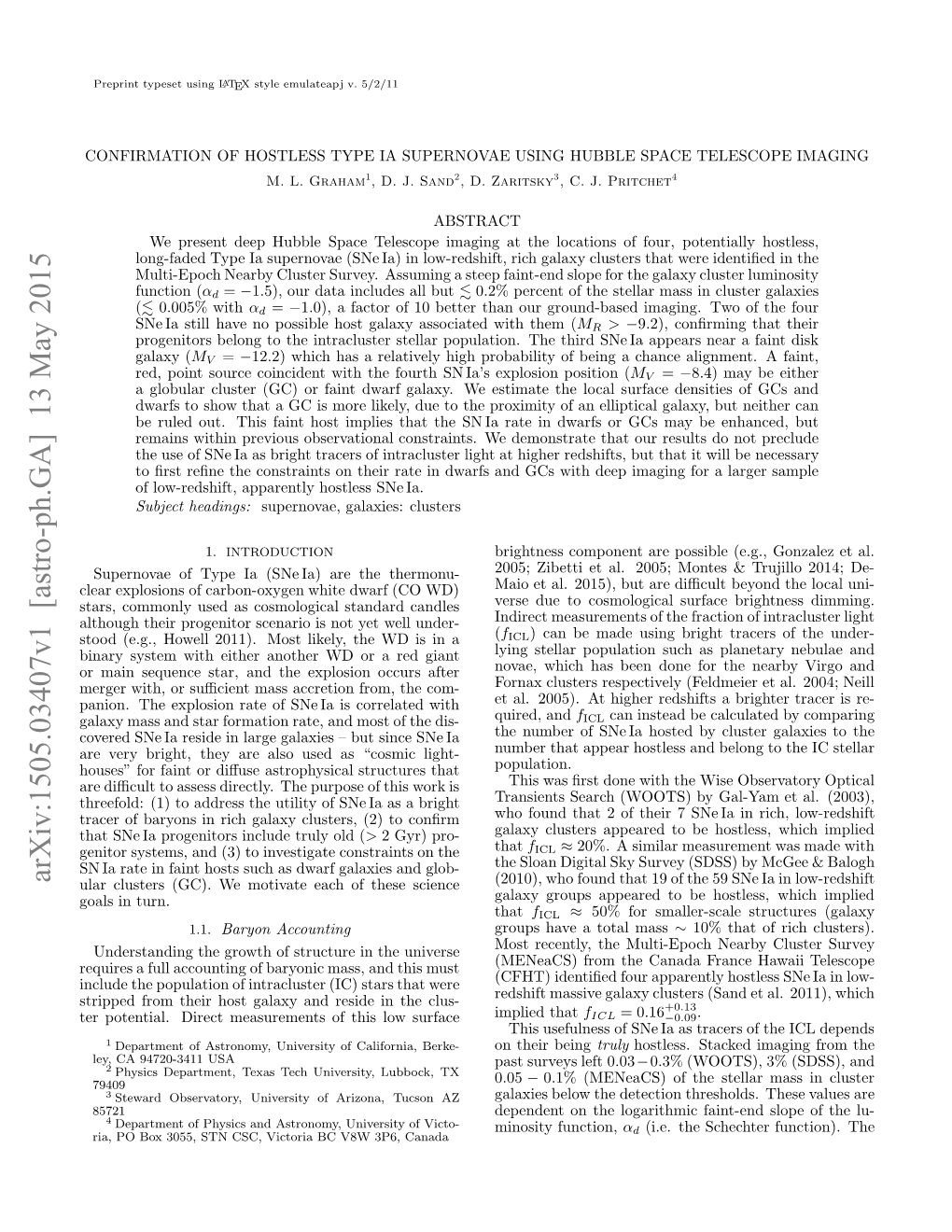 Confirmation of Hostless Type Ia Supernovae Using Hubble Space