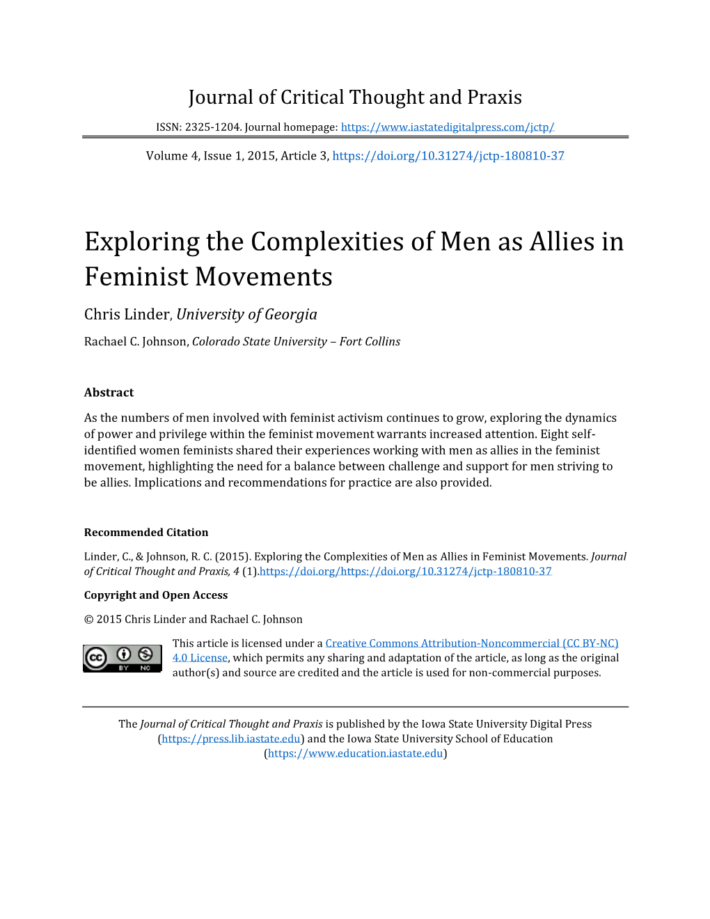 Exploring the Complexities of Men As Allies in Feminist Movements