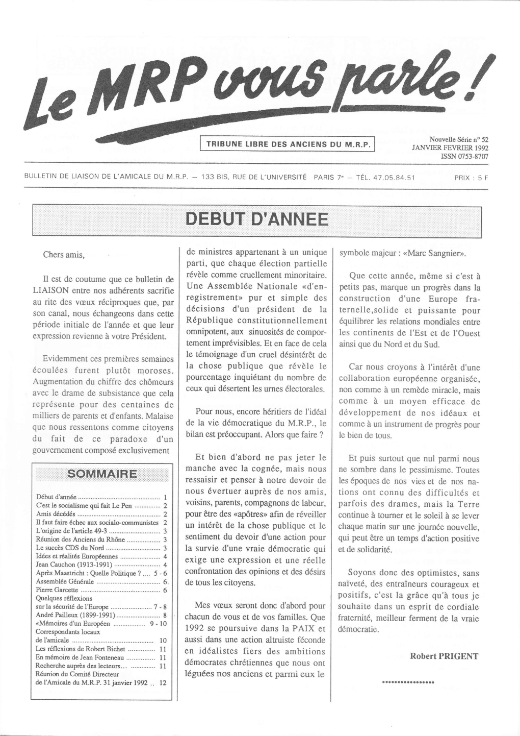 Debut D'annee