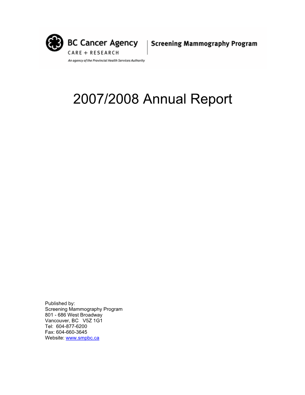 2007/2008 Annual Report
