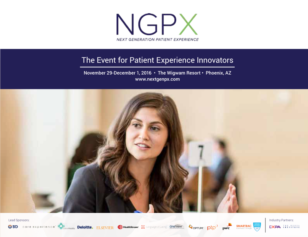 The Event for Patient Experience Innovators
