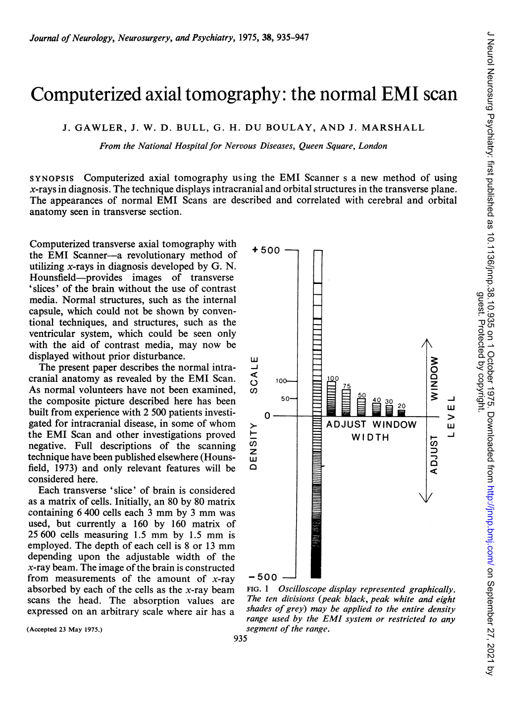 Computerized Axialtomography: the Normal EMI Scan