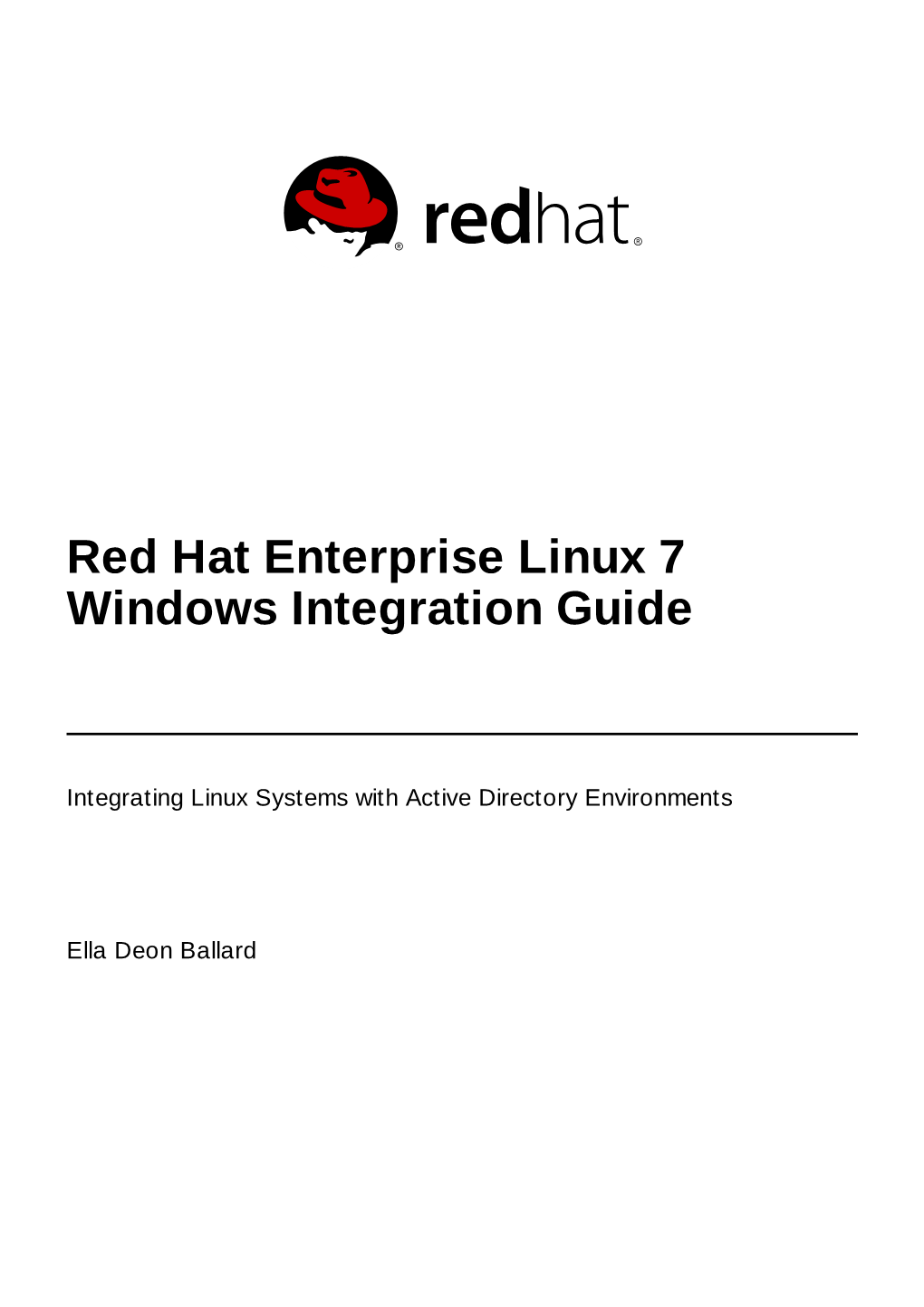 Red Hat Enterprise Linux 7 Windows Integration Guide