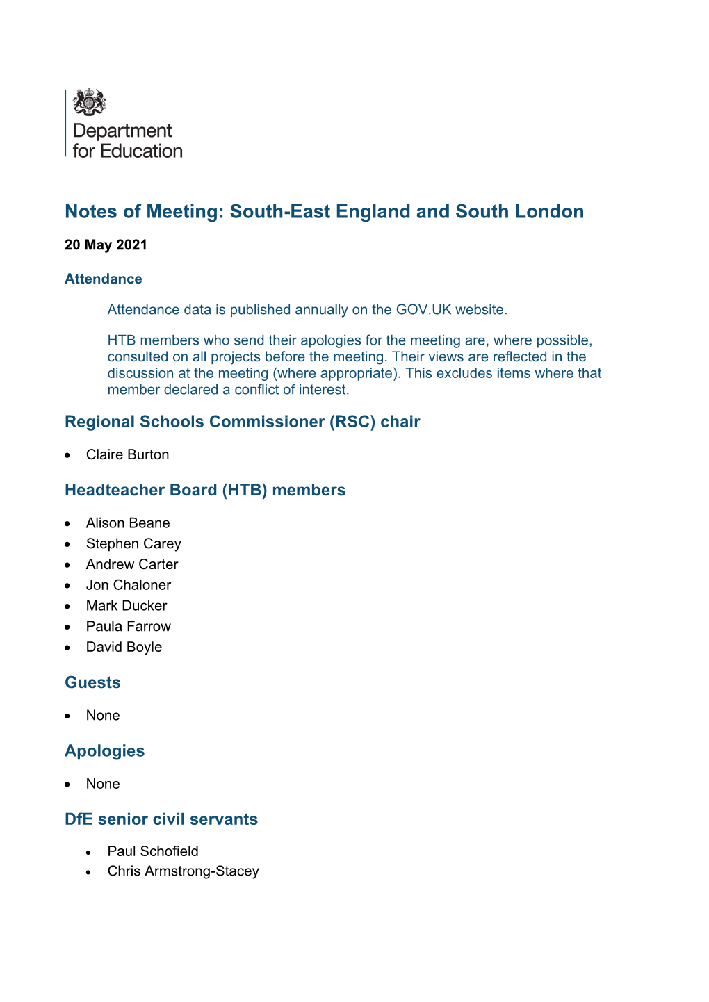 SESL HTB Meeting Notes May 2021