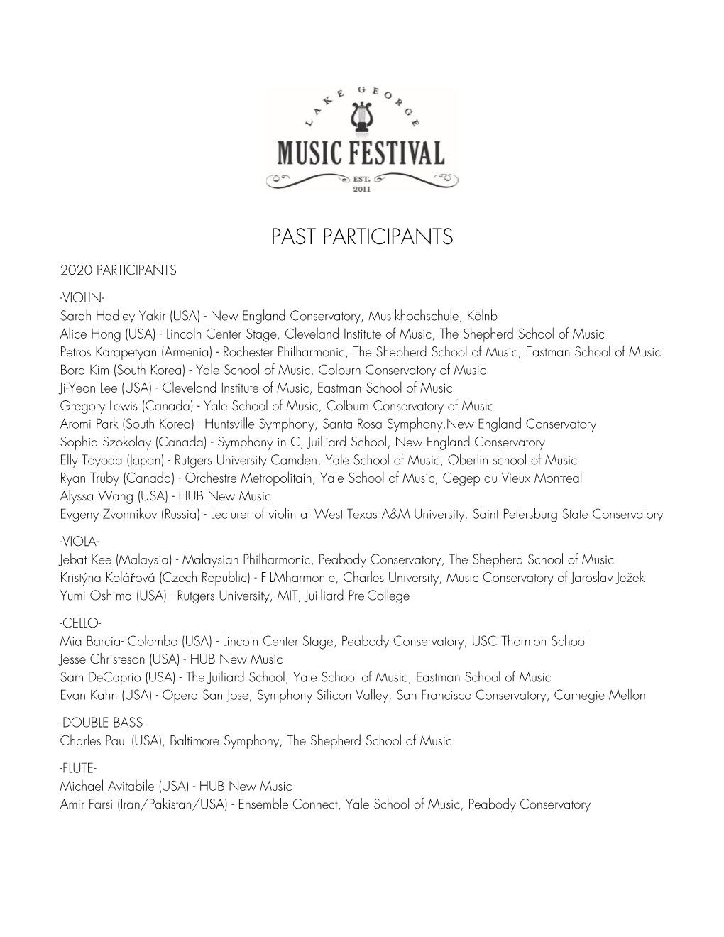 Past Participants