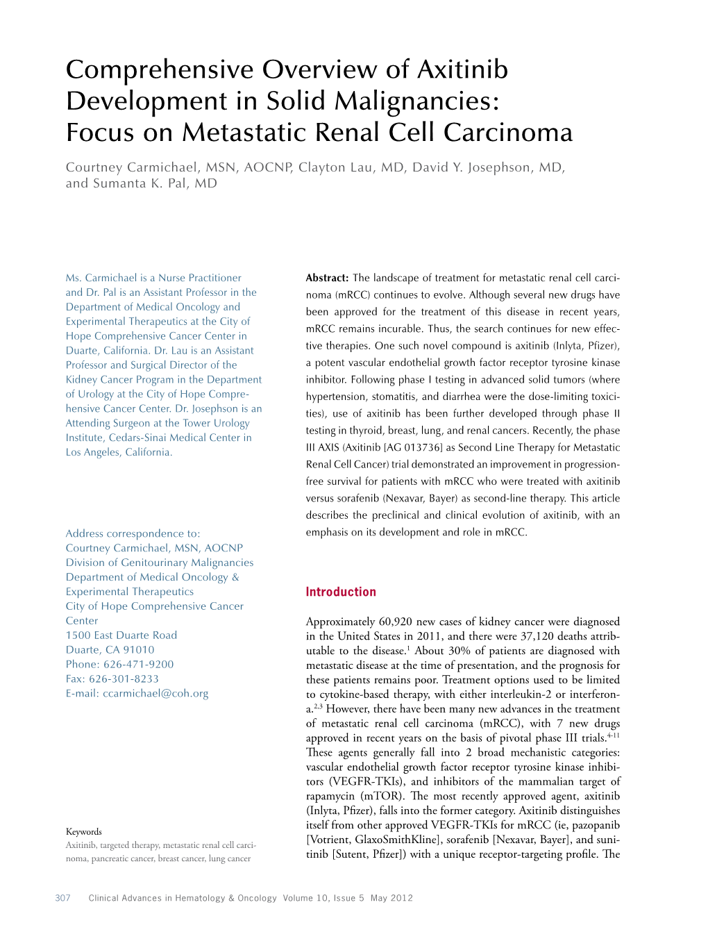 Focus on Metastatic Renal Cell Carcinoma