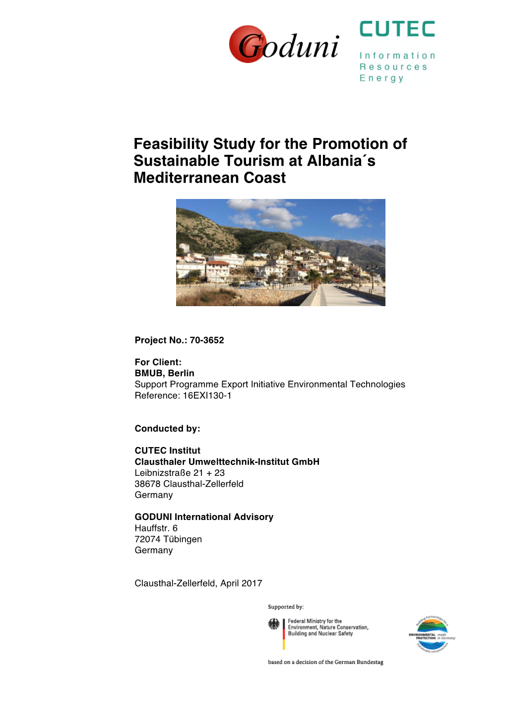 Feasibility Study for the Promotion of Sustainable Tourism at Albania´S Mediterranean Coast