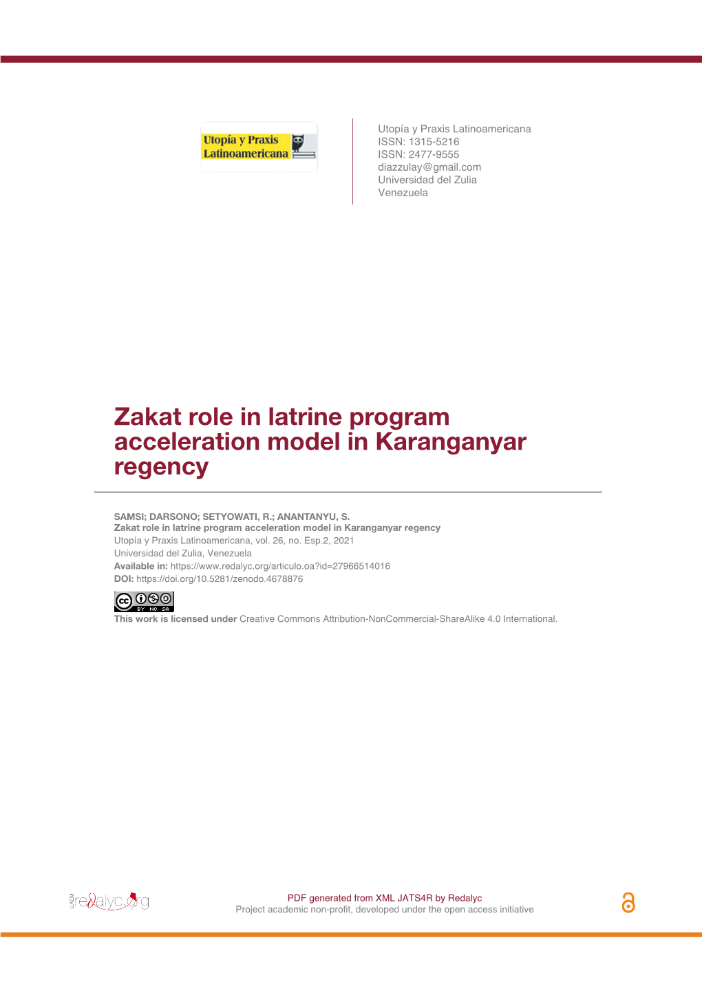 Zakat Role in Latrine Program Acceleration Model in Karanganyar Regency