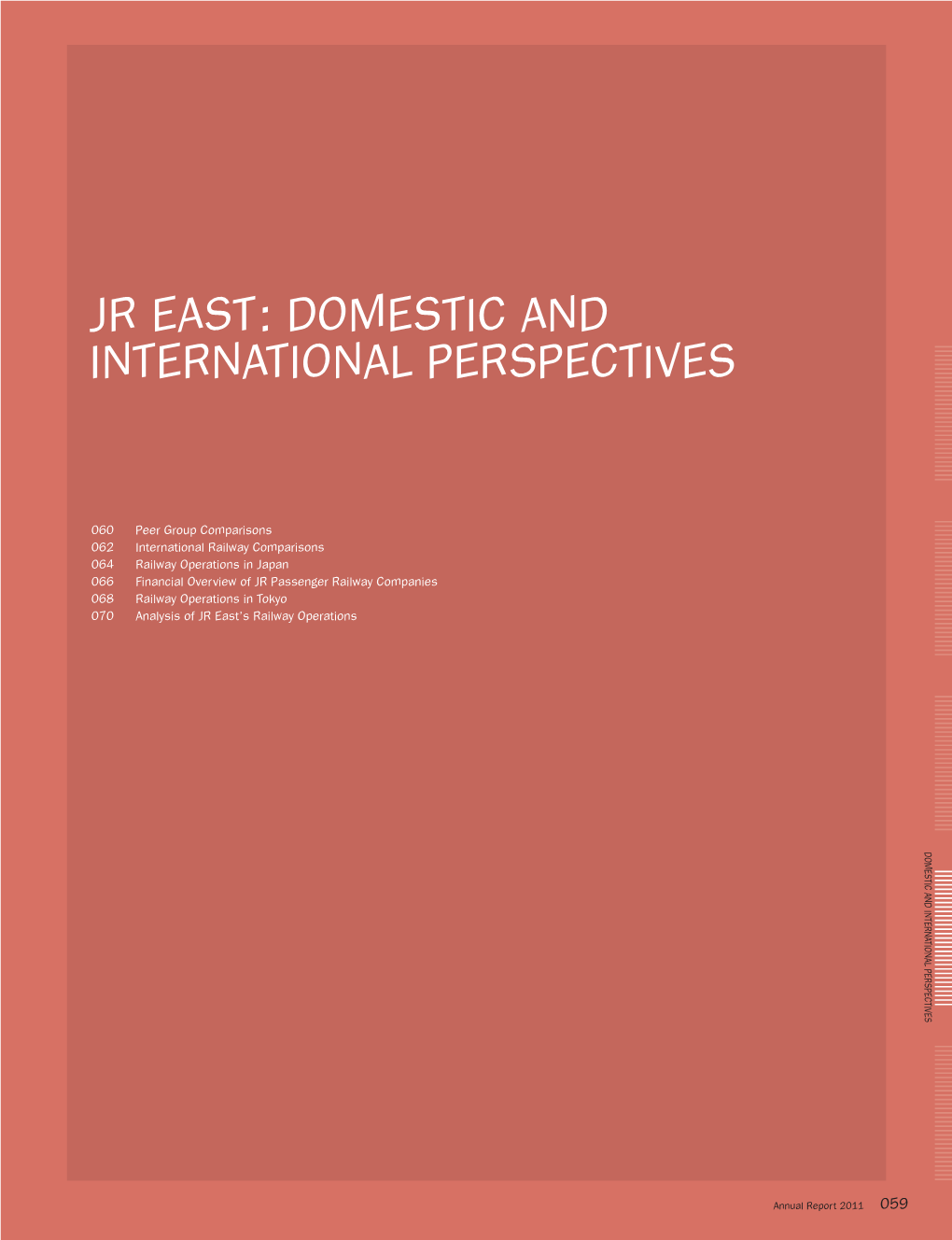 JR East: Domestic and International Perspectives