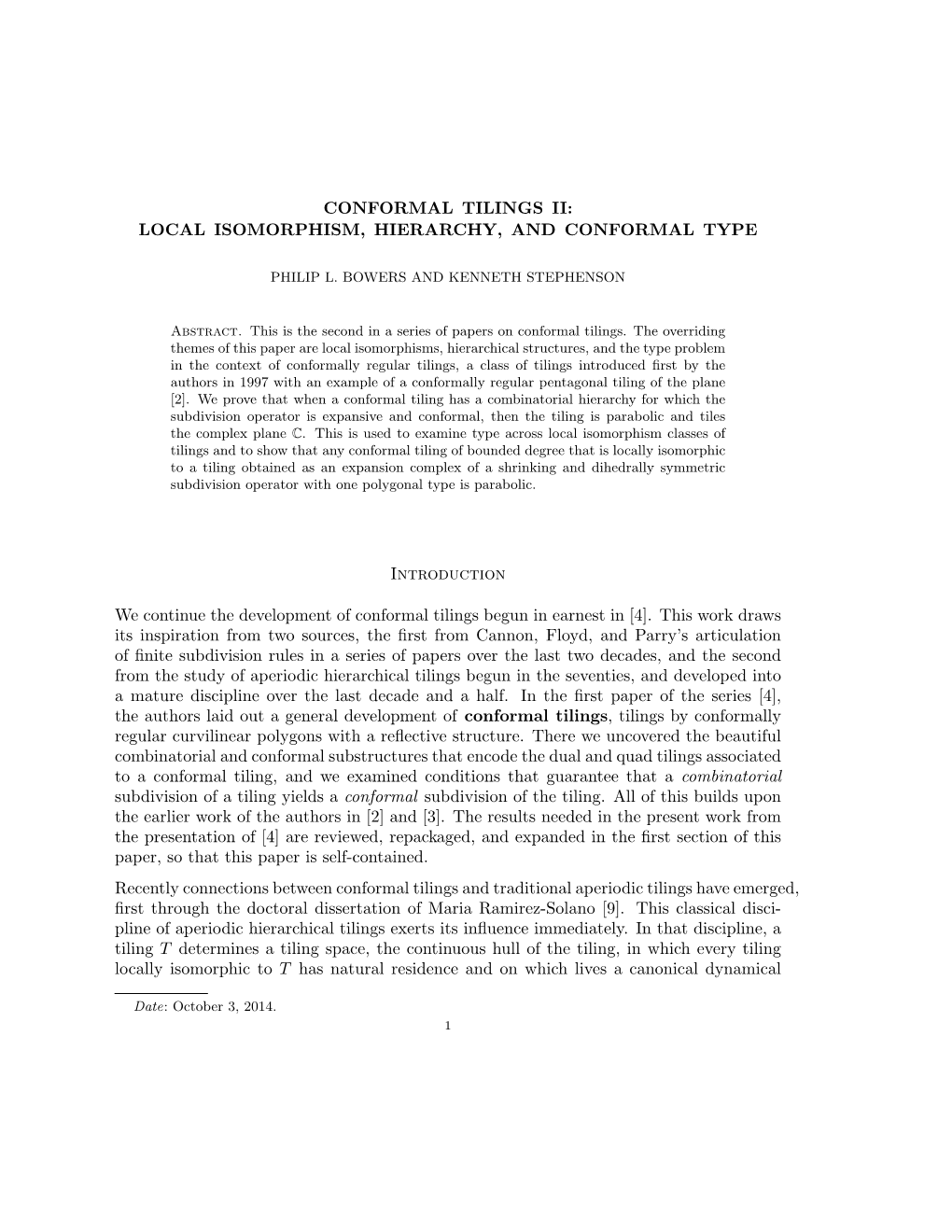 Conformal Tilings Ii: Local Isomorphism, Hierarchy, and Conformal Type