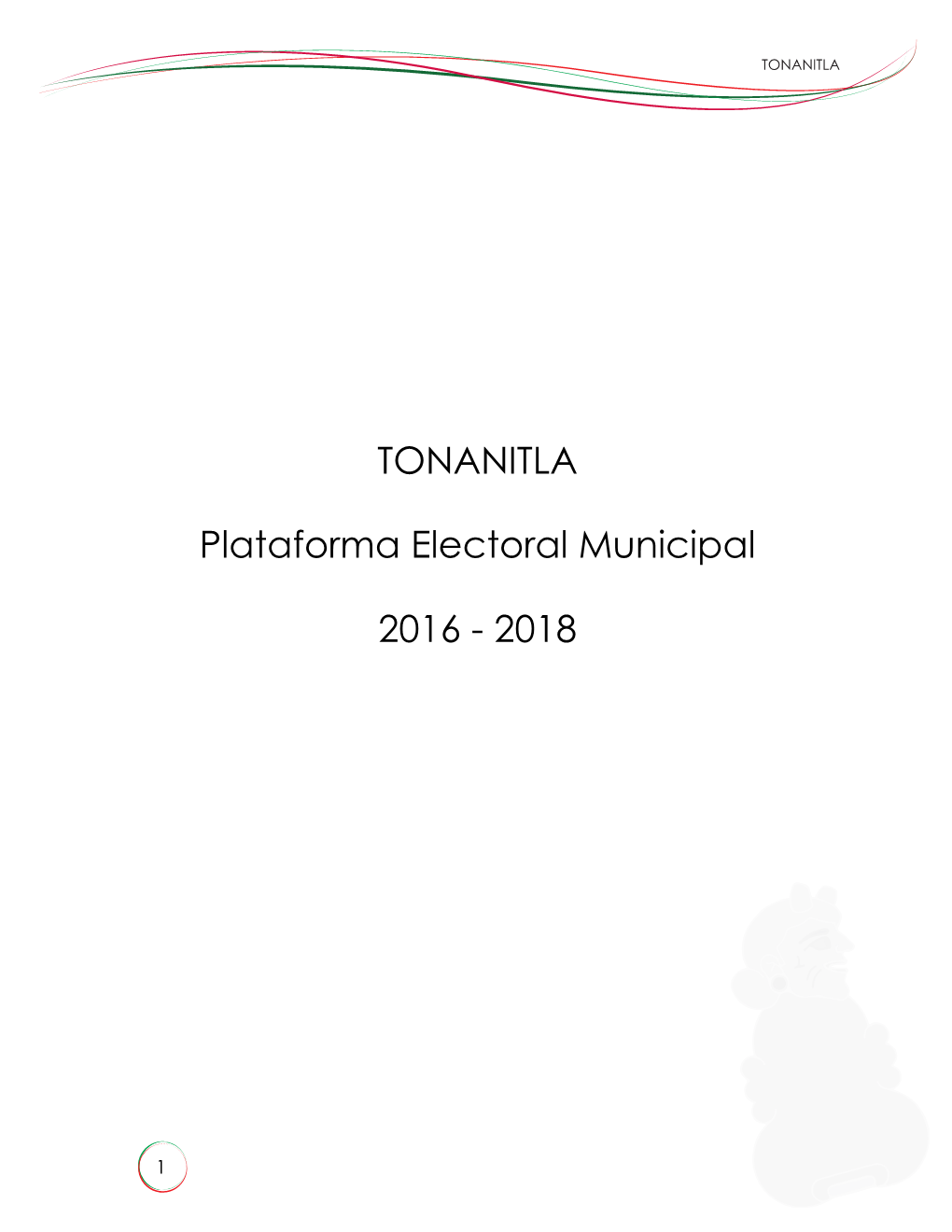 TONANITLA Plataforma Electoral Municipal 2016