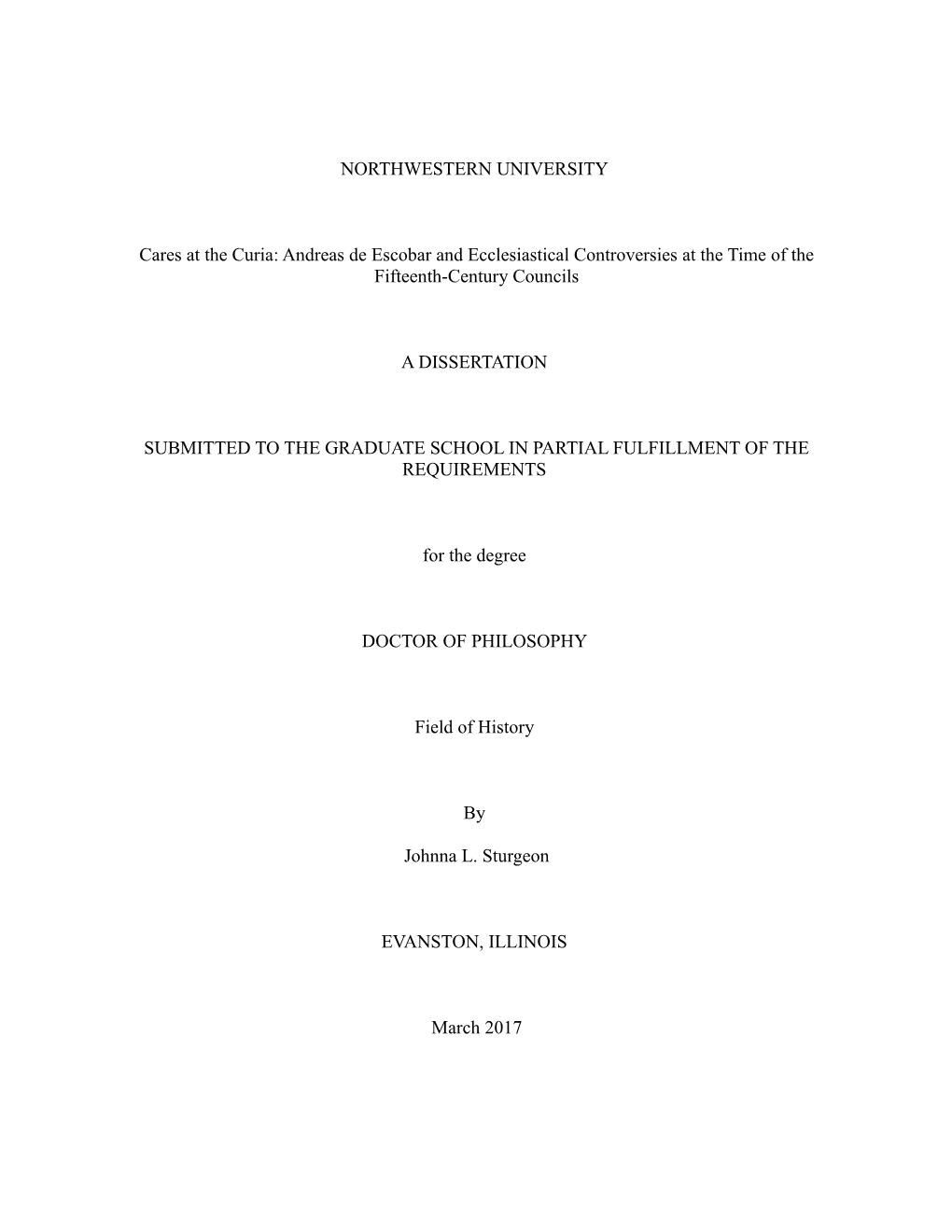 Andreas De Escobar and Ecclesiastical Controversies at the Time of the Fifteenth-Century Councils