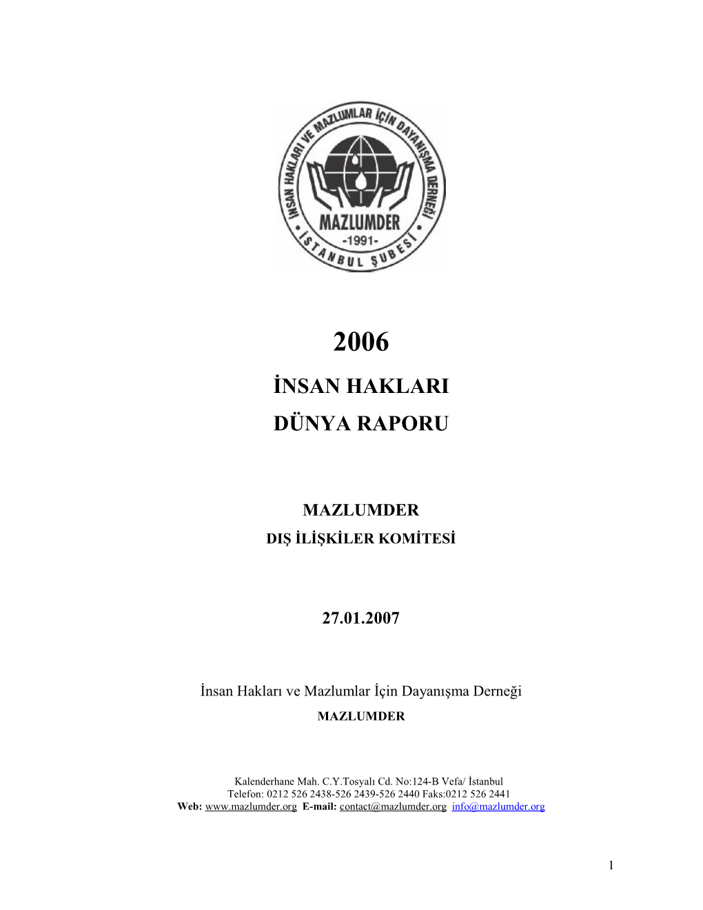 2006 Insan Haklari Dünya Raporu