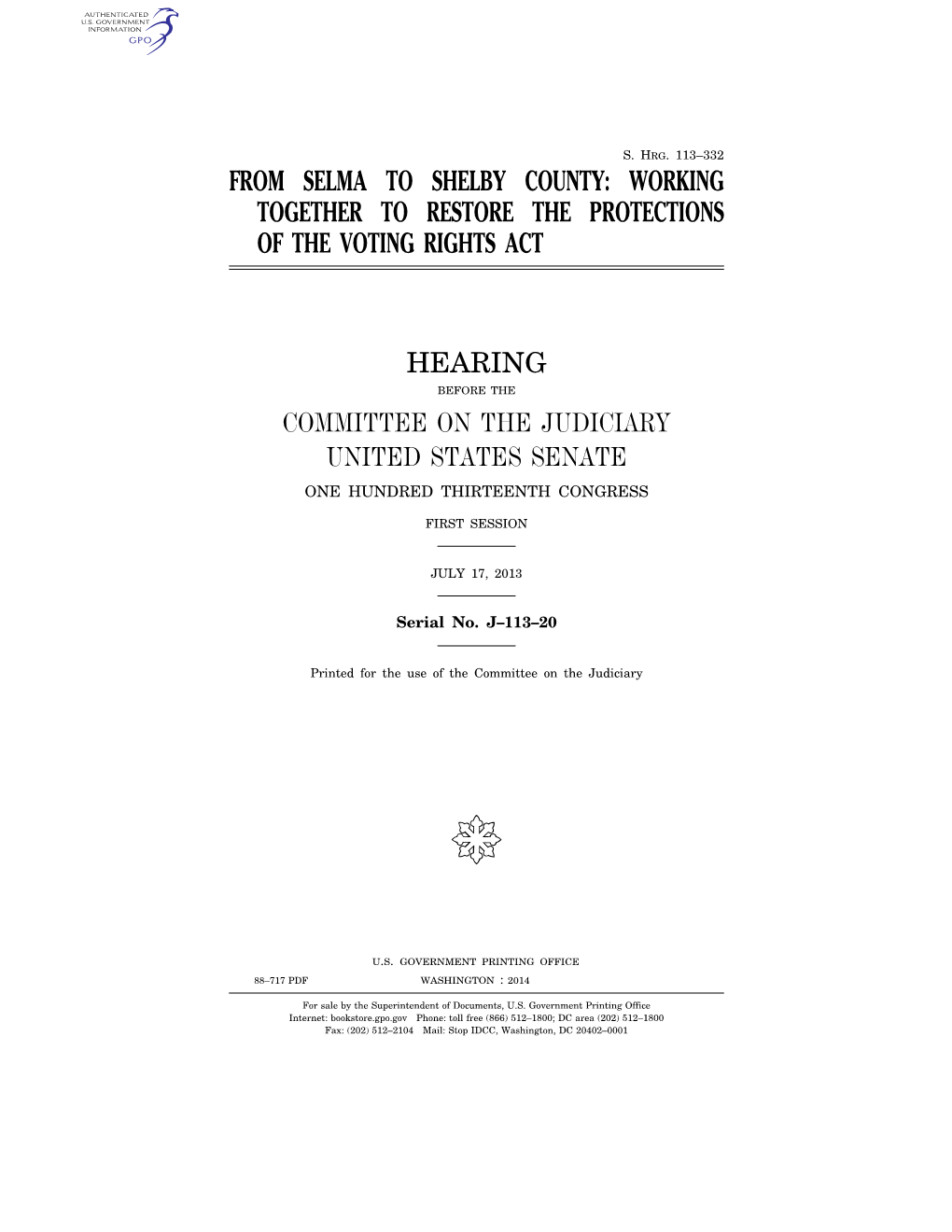 Working Together to Restore the Protections of the Voting Rights Act