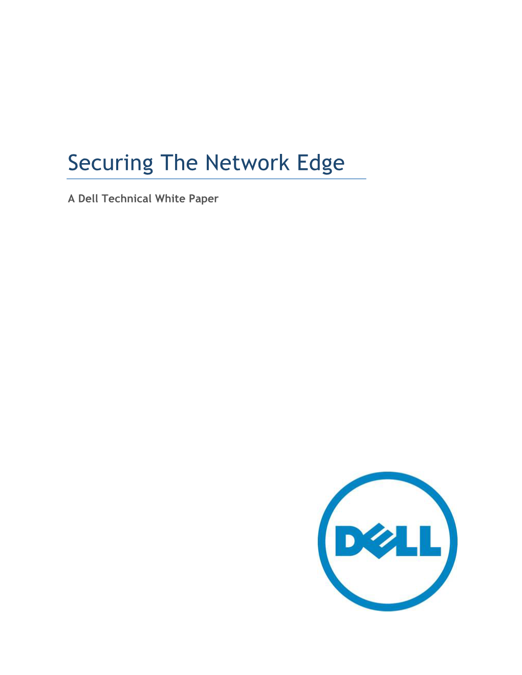 Securing the Network Edge