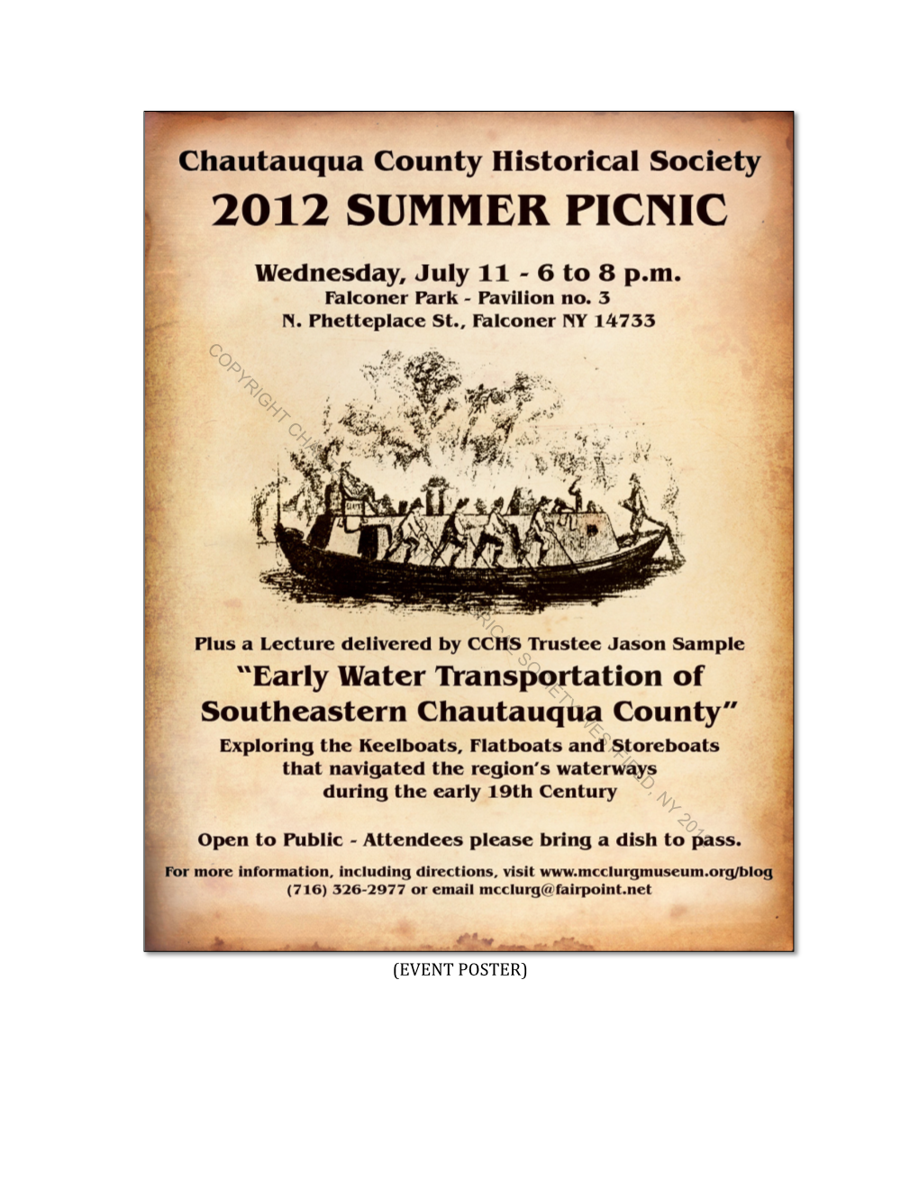 (Event Poster) Copyright Chautauqua County