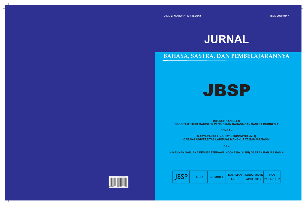 Jurnal JBSP Cover.Cdr