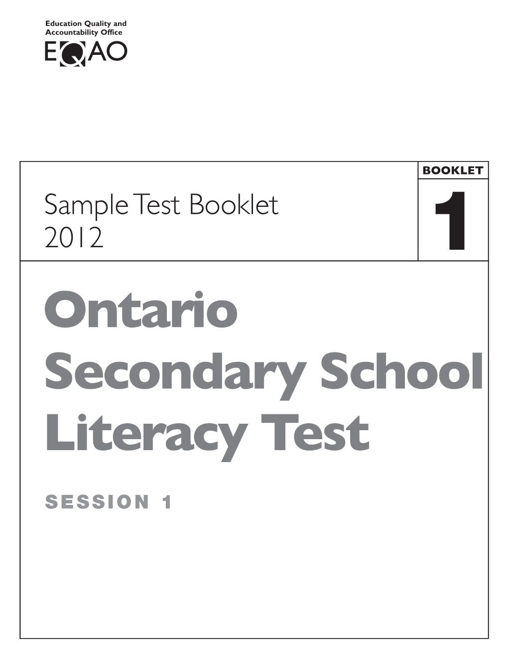 Ontario Secondary School Literacy Test