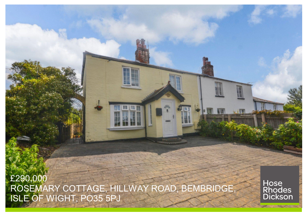 Rosemary Cottage, Hillway Road, Bembridge, Isle of Wight, Po35 5Pj