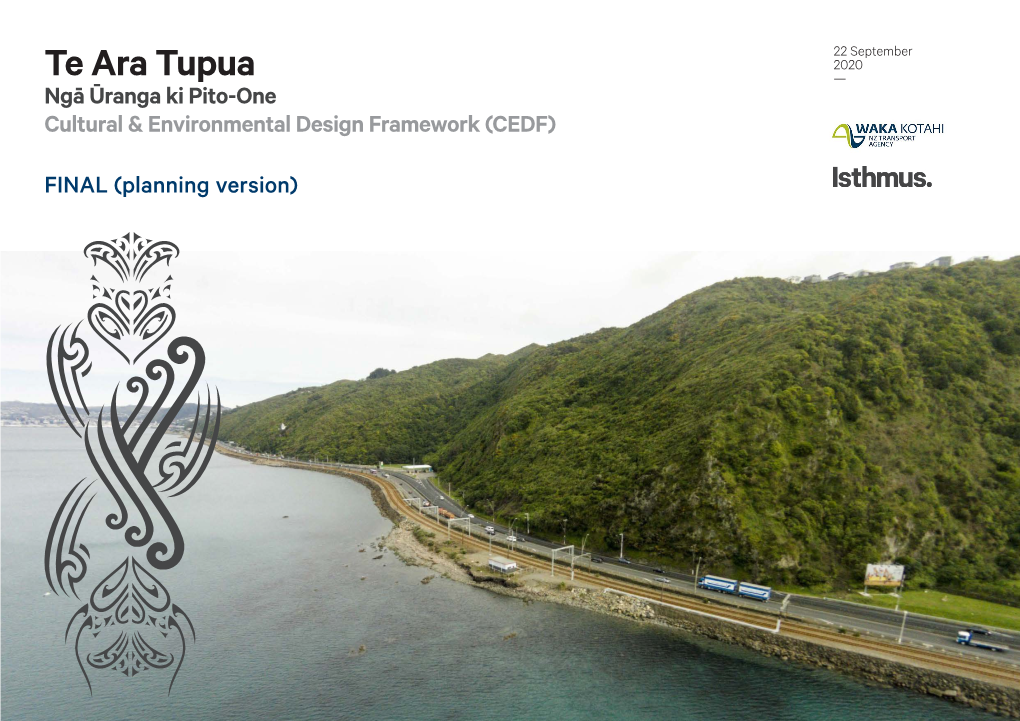 Te Ara Tupua — Ngā Ūranga Ki Pito-One Cultural & Environmental Design Framework (CEDF)