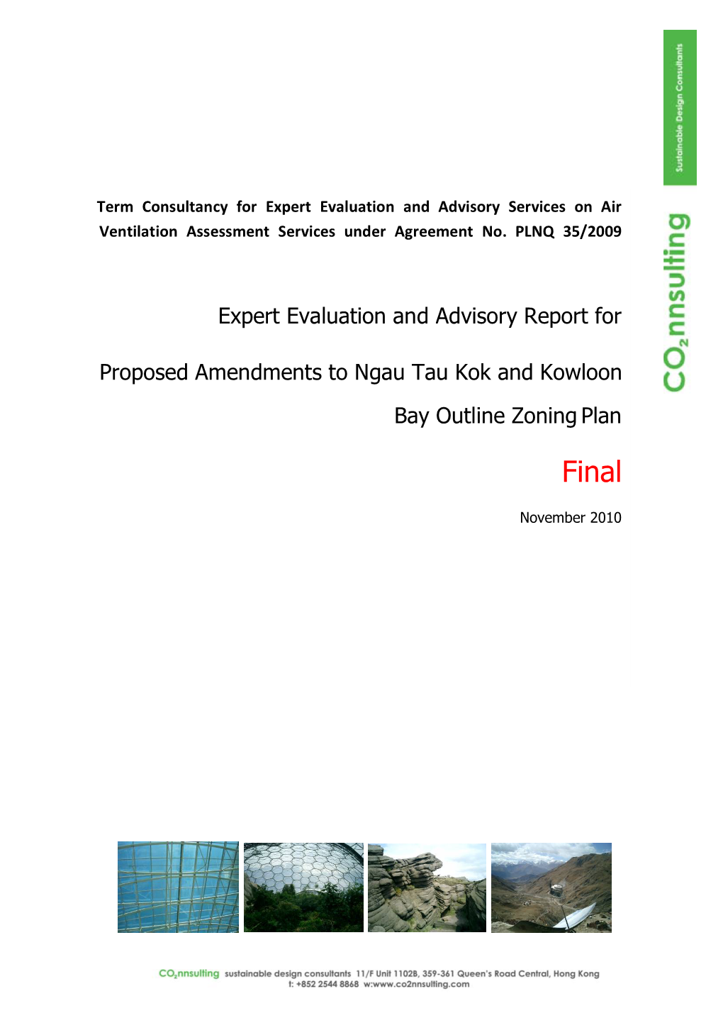 Expert Evaluation and Advisory Report for Proposed Amendments