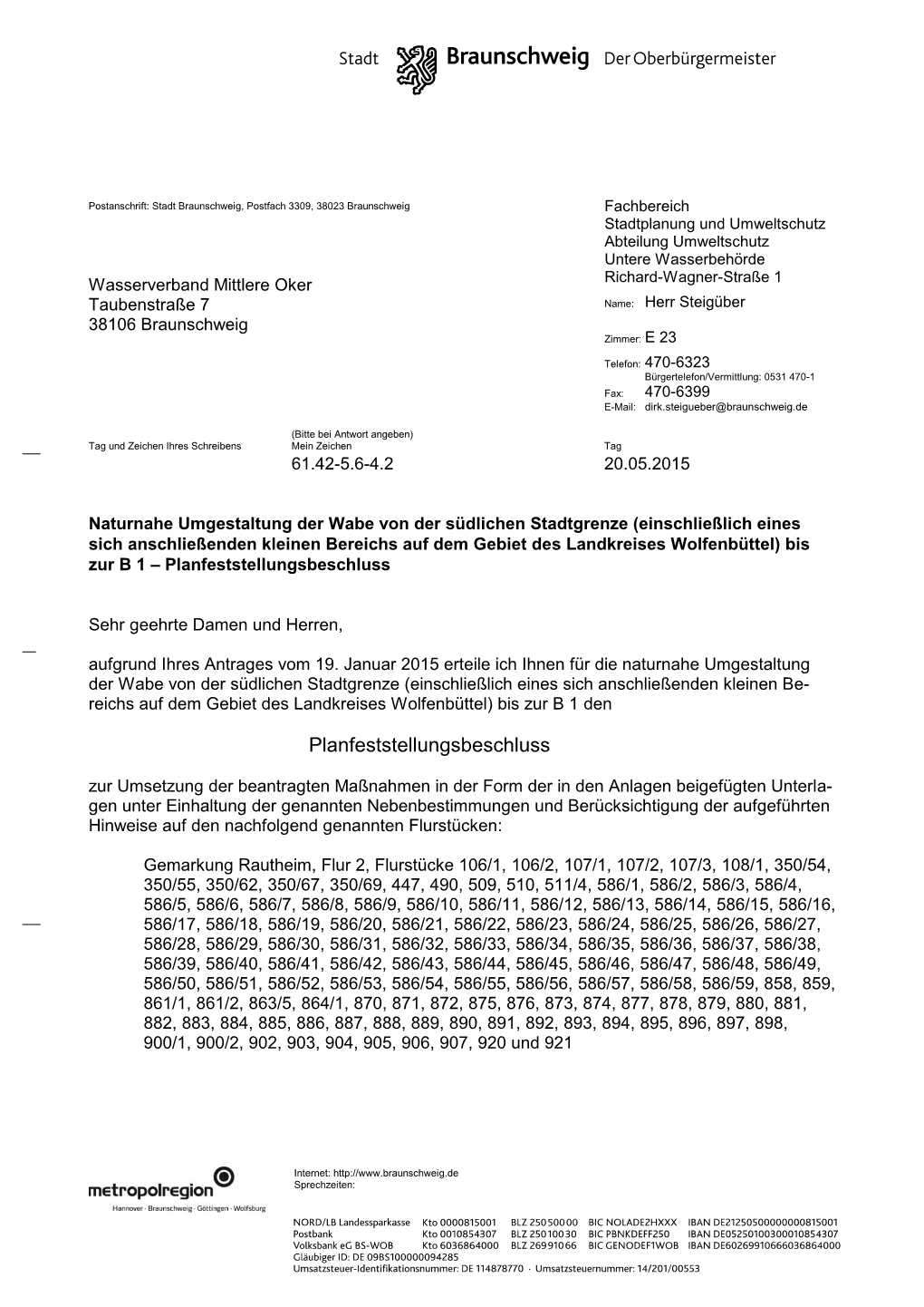 Planfeststellungsbeschluss PDF -Datei651,53 Kb