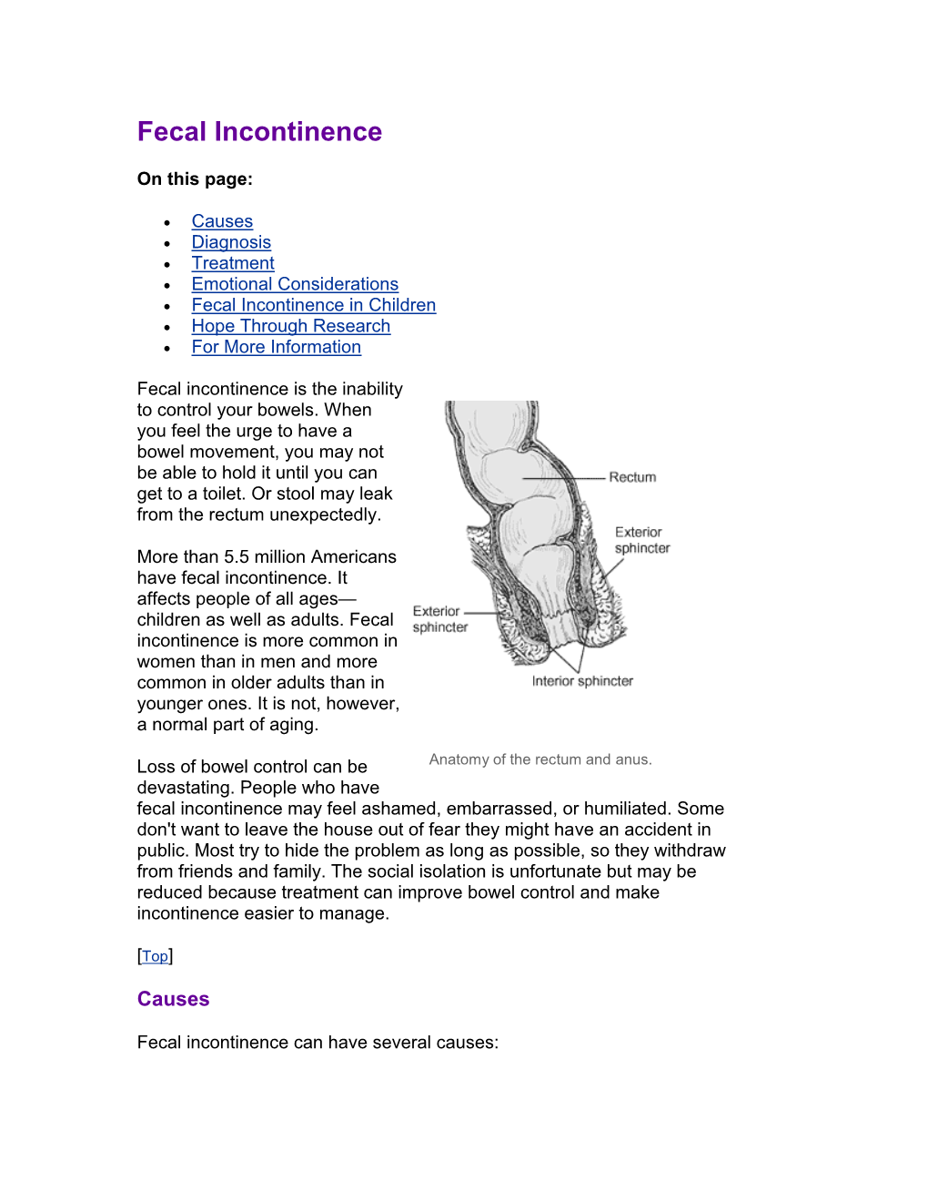 Fecal Incontinence