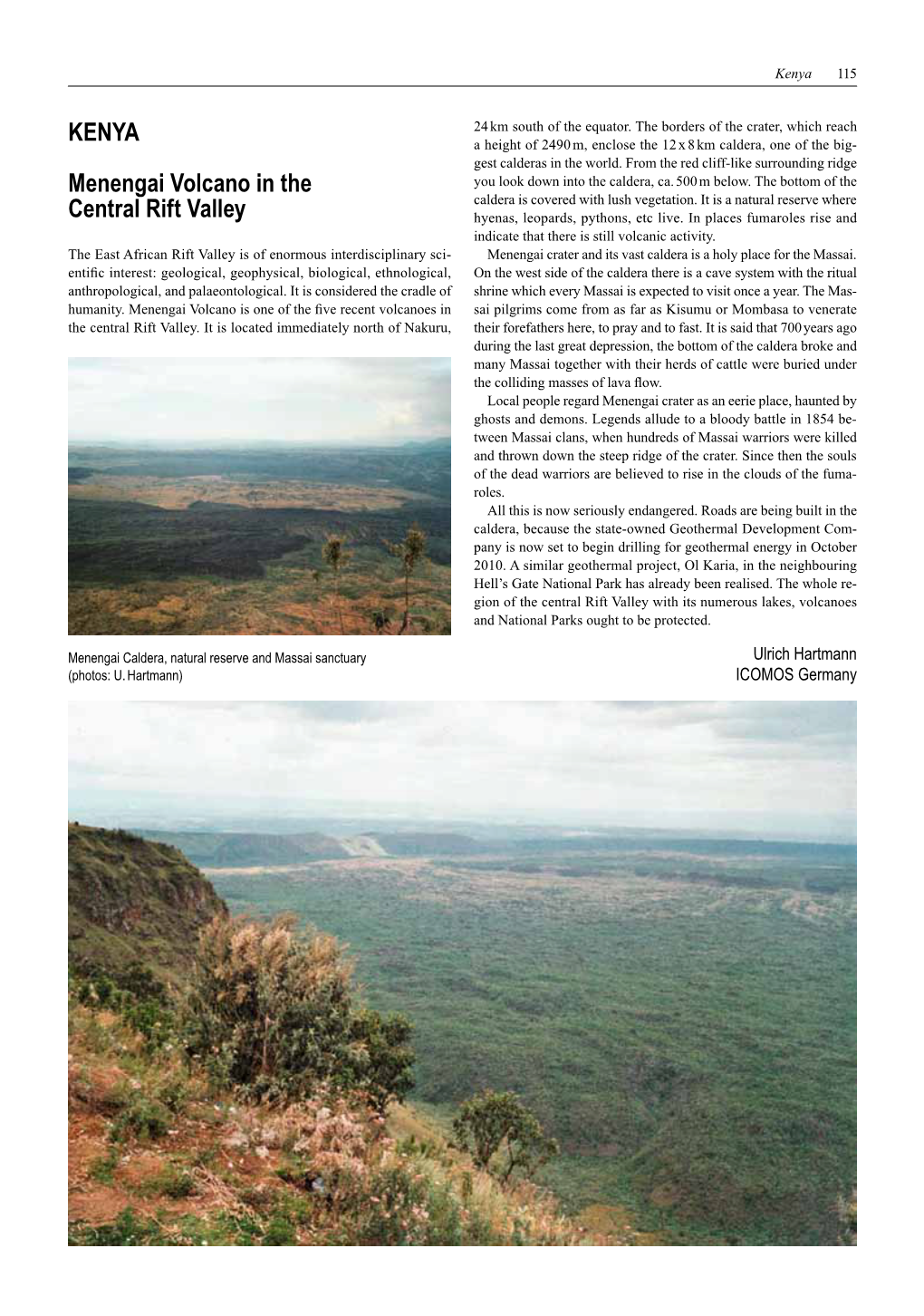 Kenya Menengai Volcano in the Central Rift Valley