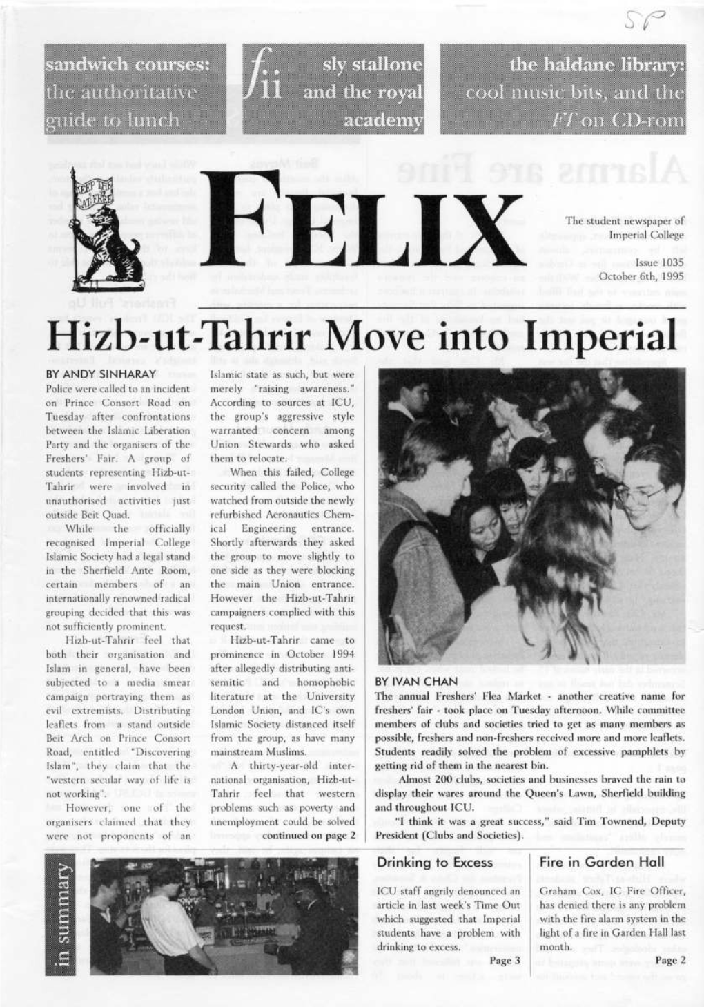 Felix Issue 1016, 1995