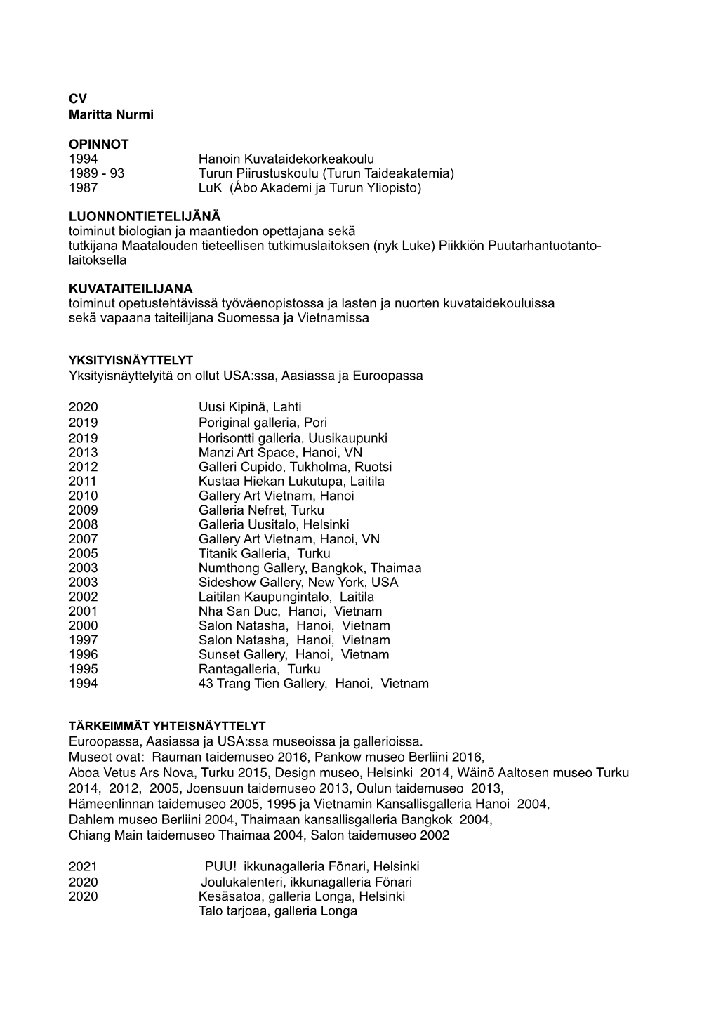 CV 2021 Suomeksi