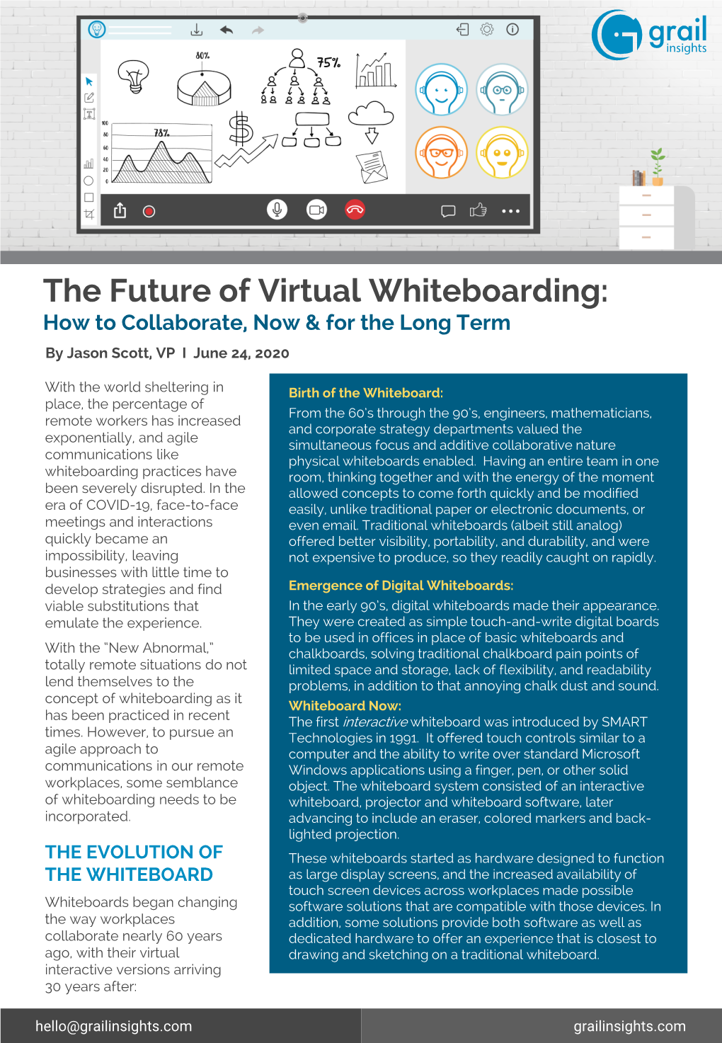 The Future of Virtual Whiteboarding: How to Collaborate, Now & for the Long Term by Jason Scott, VP I June 24, 2020