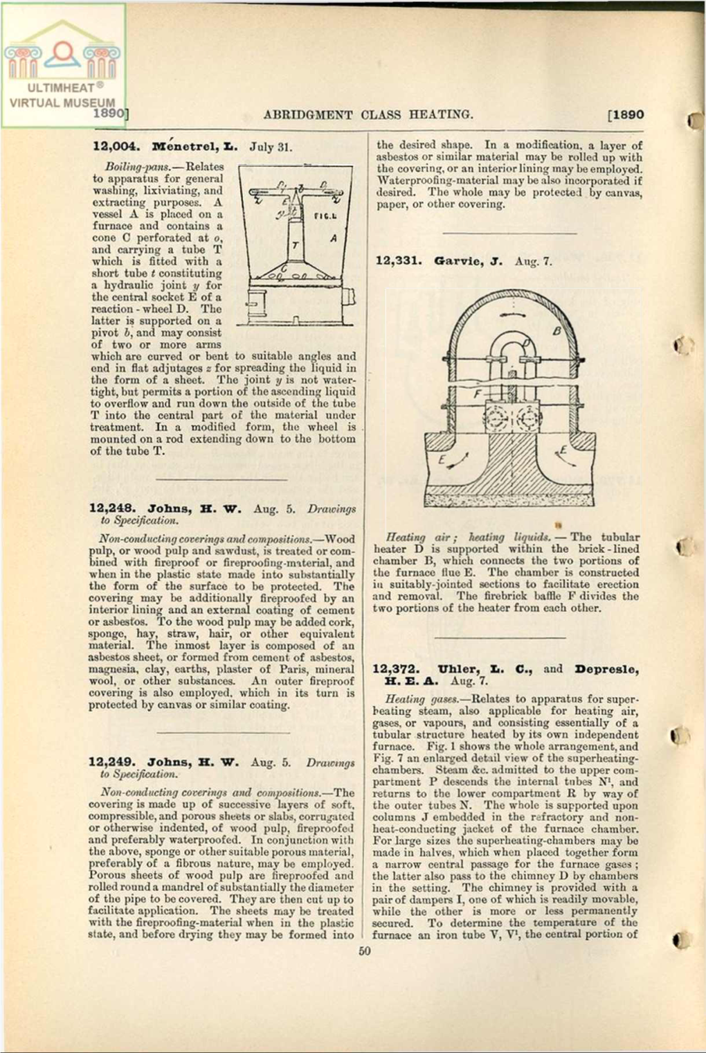 Ultimheat® Virtual Museum 1890] Abridgment Class Heating