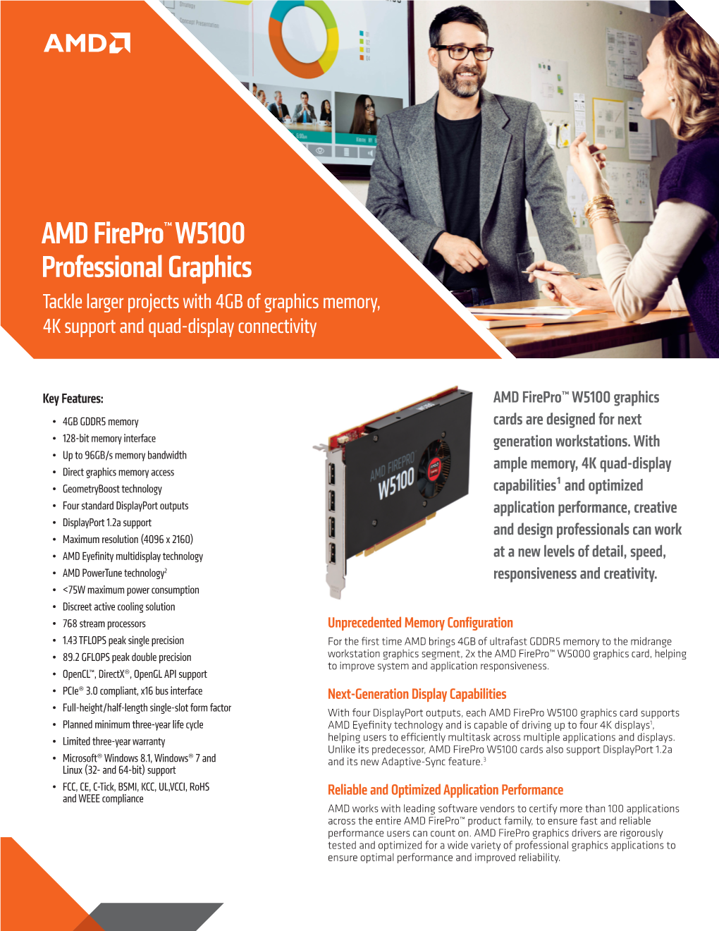 AMD Firepro™W5100 Professional Graphics