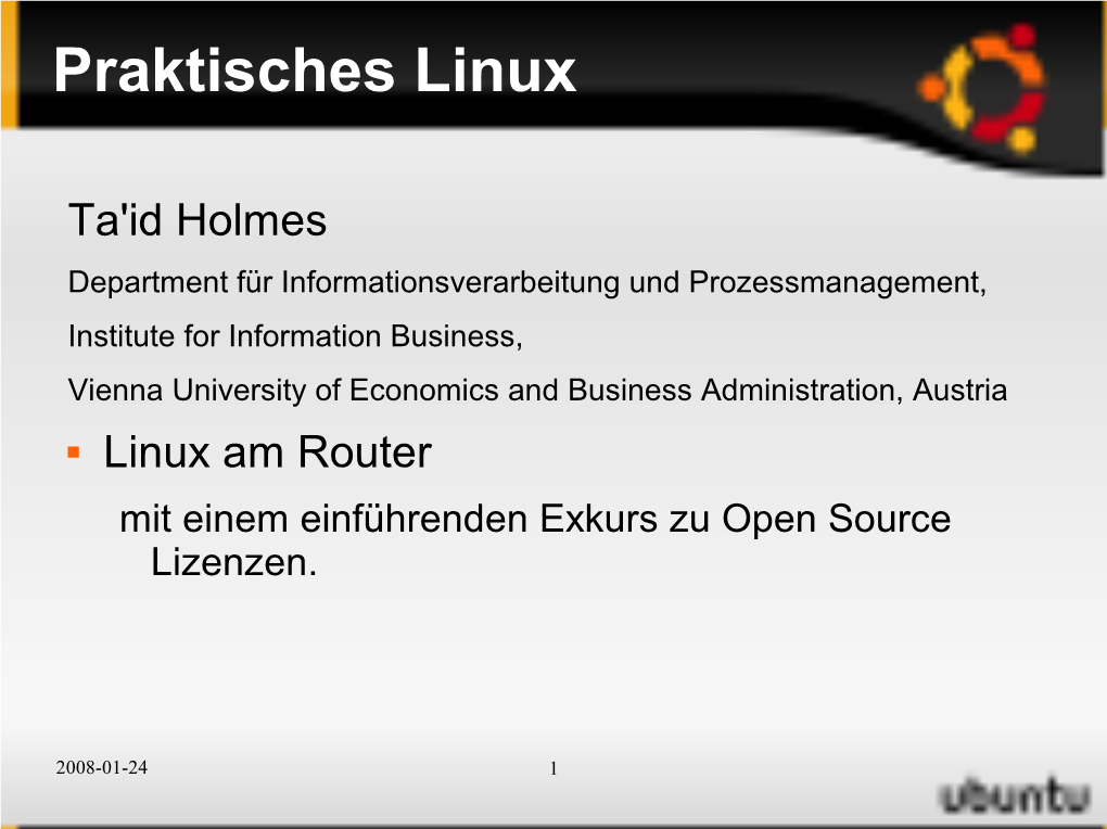 Praktisches Linux