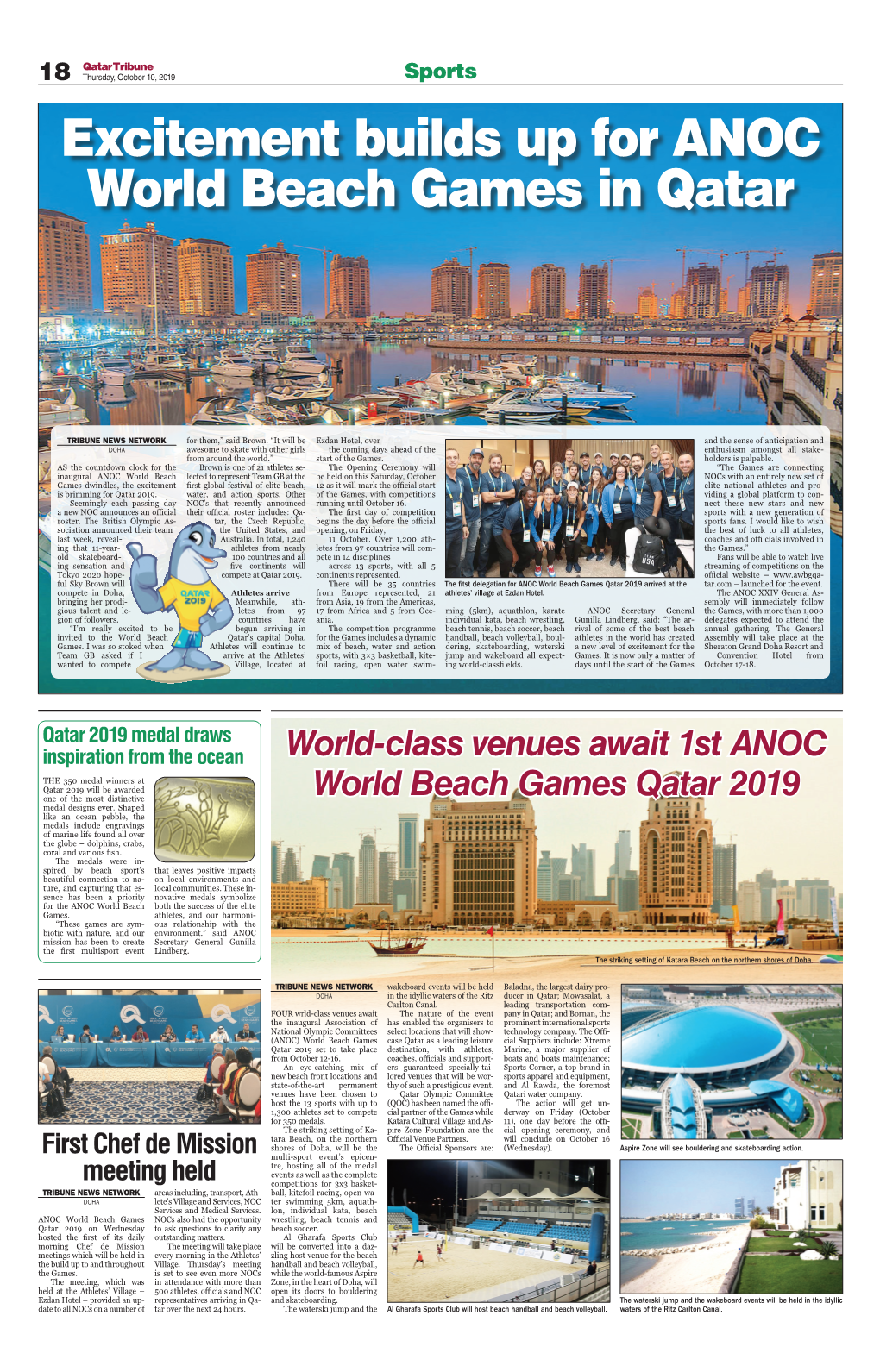 Excitement Builds up for ANOC World Beach Games in Qatar