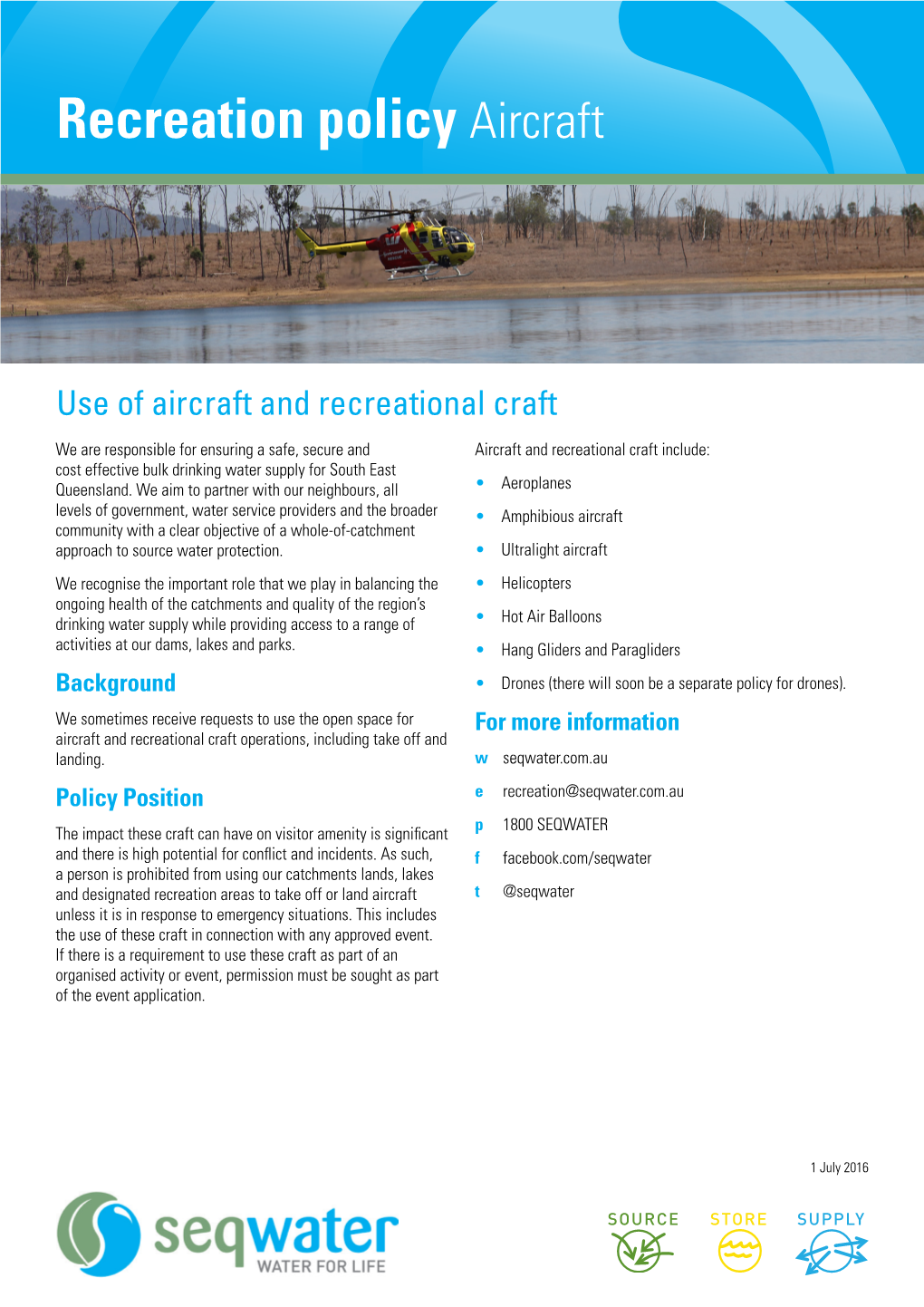 Recreation Policy Aircraft