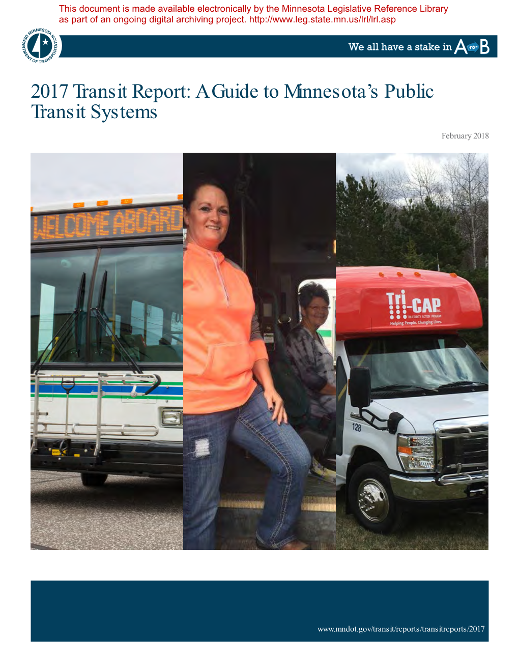 2017 Transit Report: a Guide to MN's Public Transit Systems